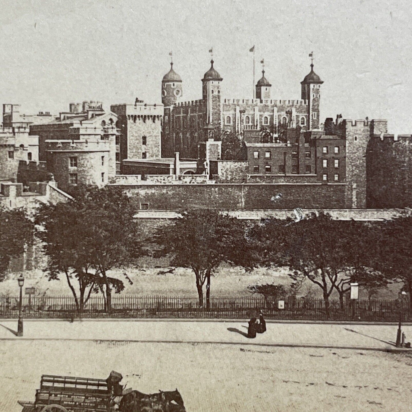 Antique 1870s Tower Of London England UK Stereoview Photo Card V480