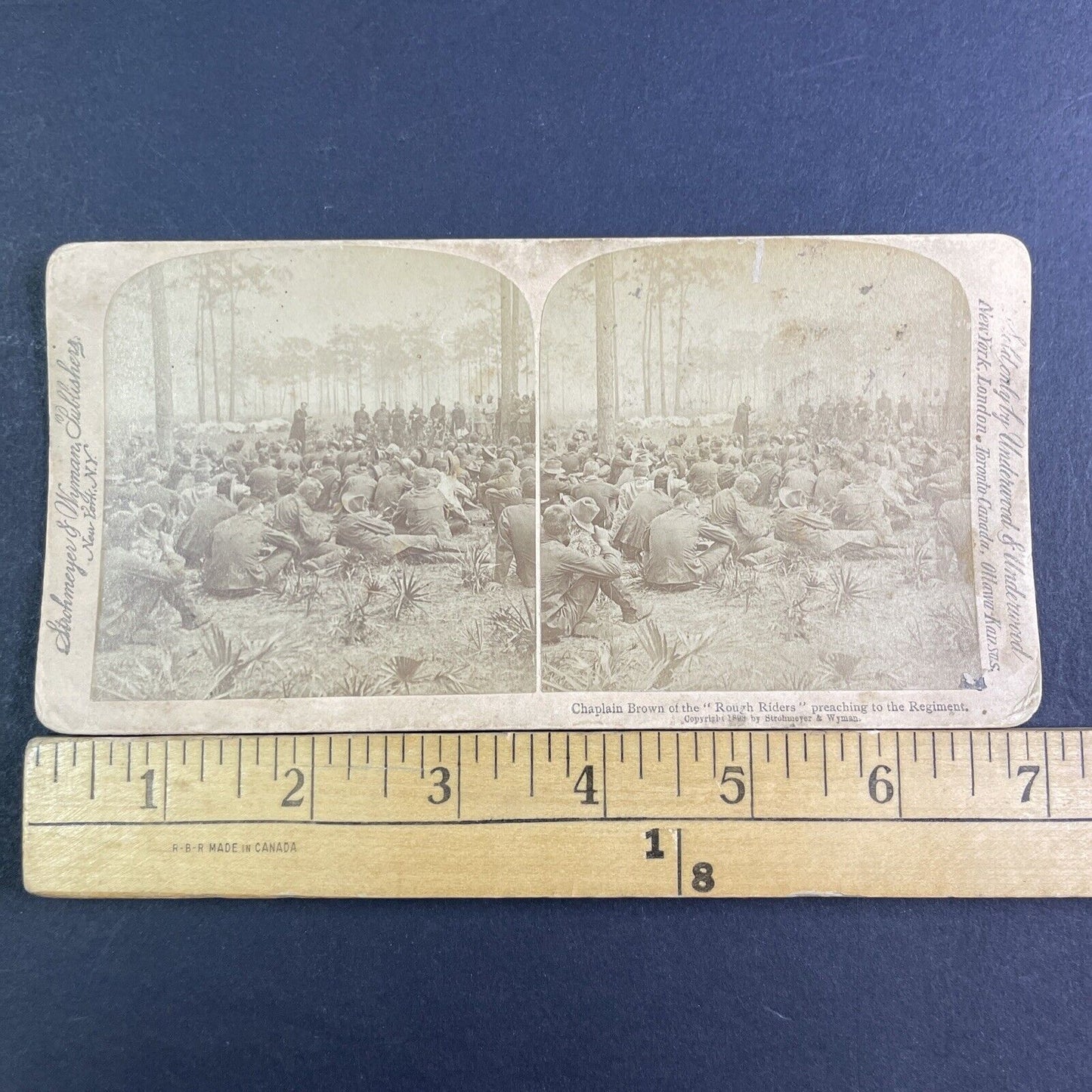 1st United States Volunteer Cavalry Regiment Stereoview Antique c1898 X3155