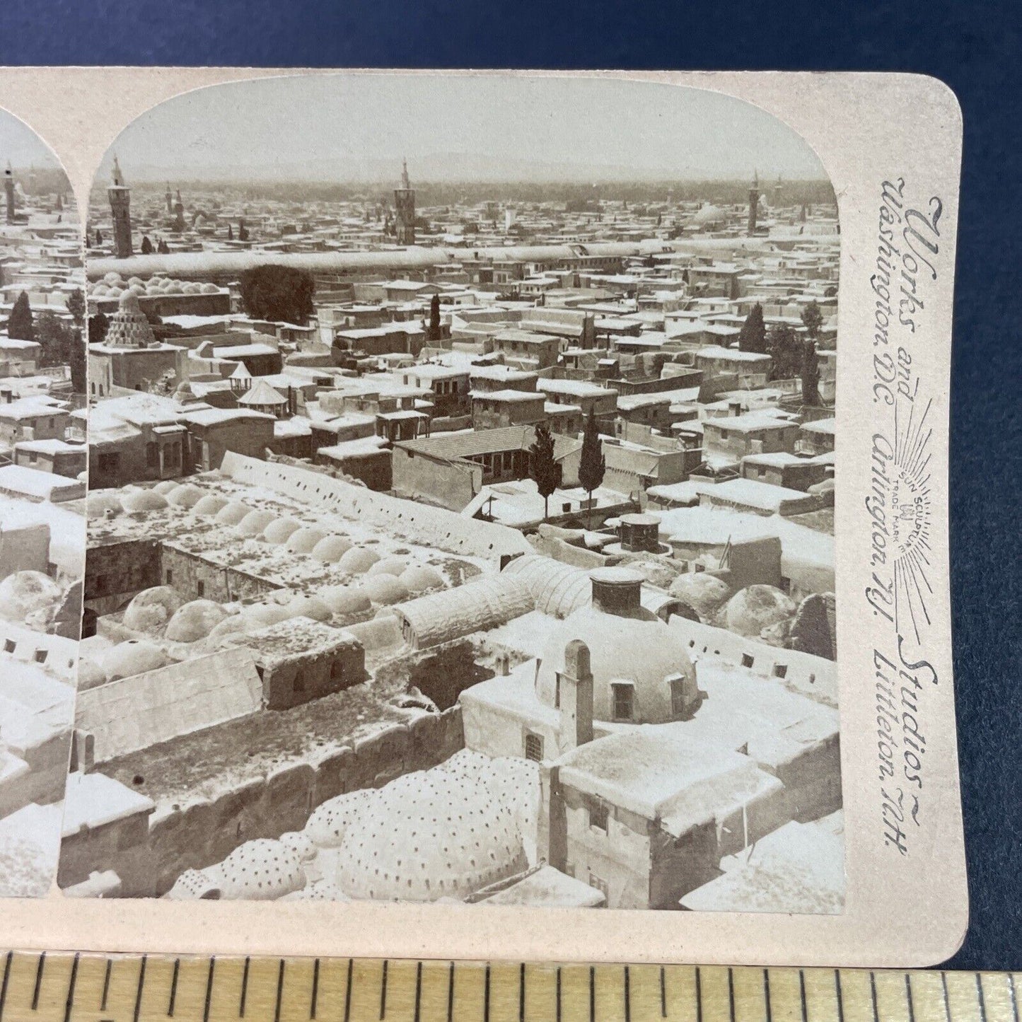 Antique 1890s Damascus Syria Old City View Stereoview Photo Card P3883