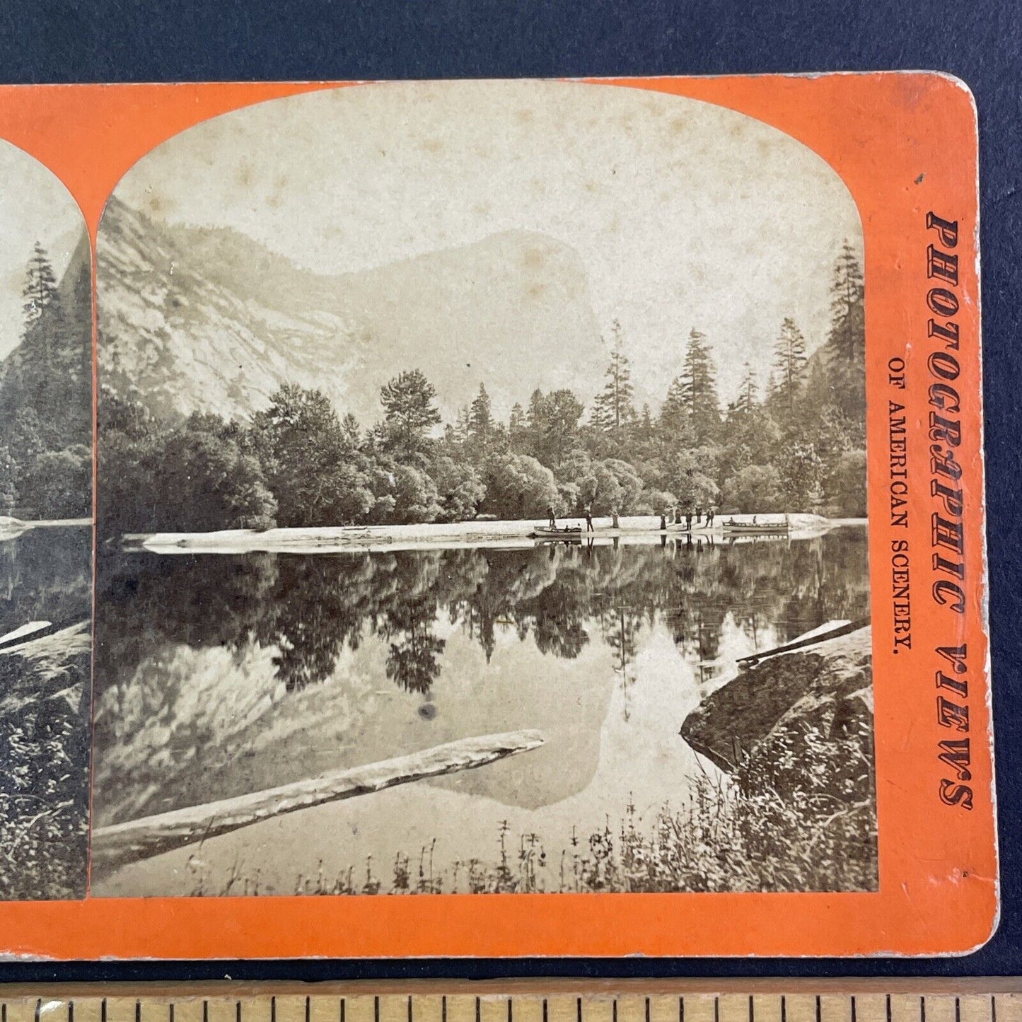 Mirror Lake Yosemite California Stereoview J.J. Reilly Antique c1860s Y1408