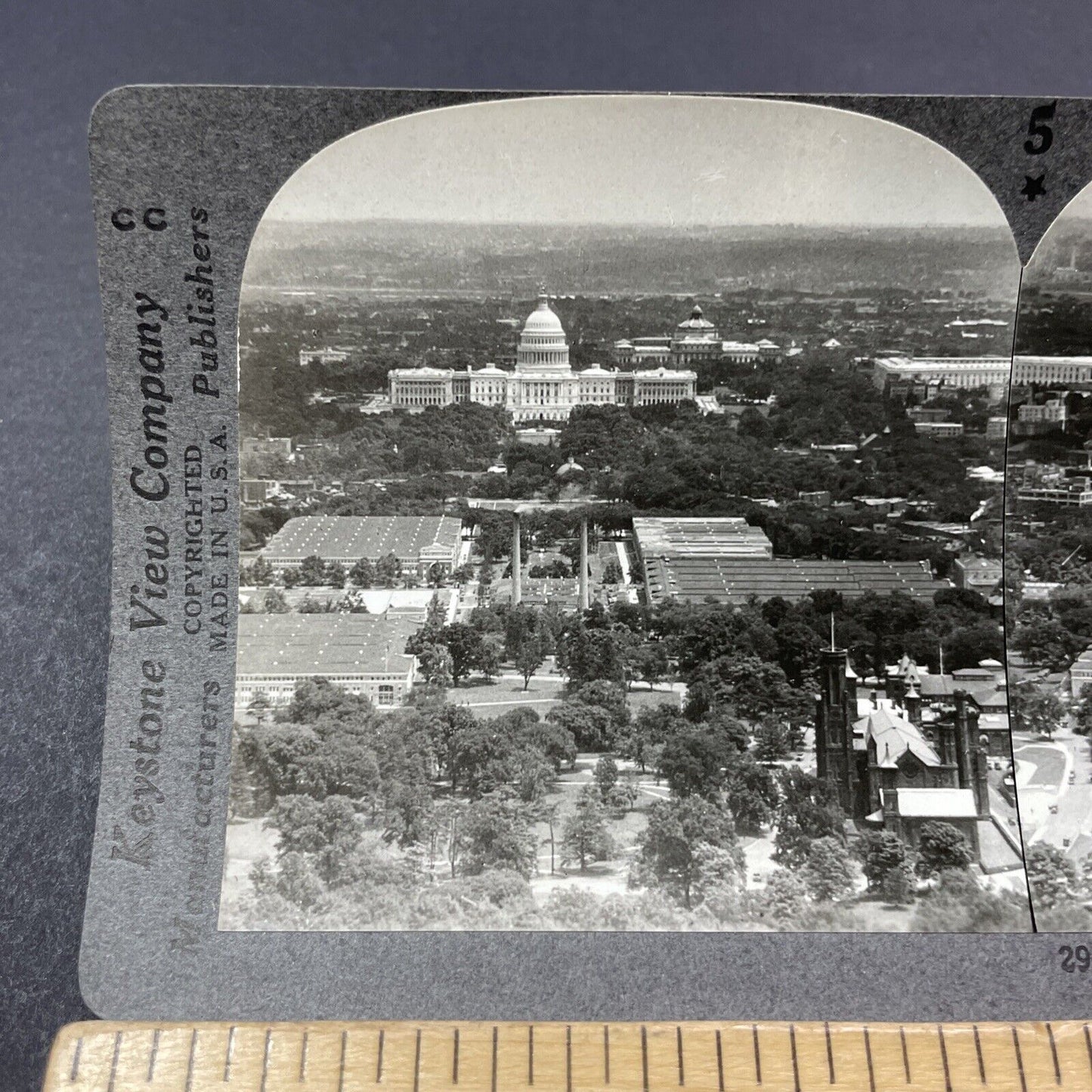 Antique 1920s The Capitol Building Washington DC Stereoview Photo Card V1872