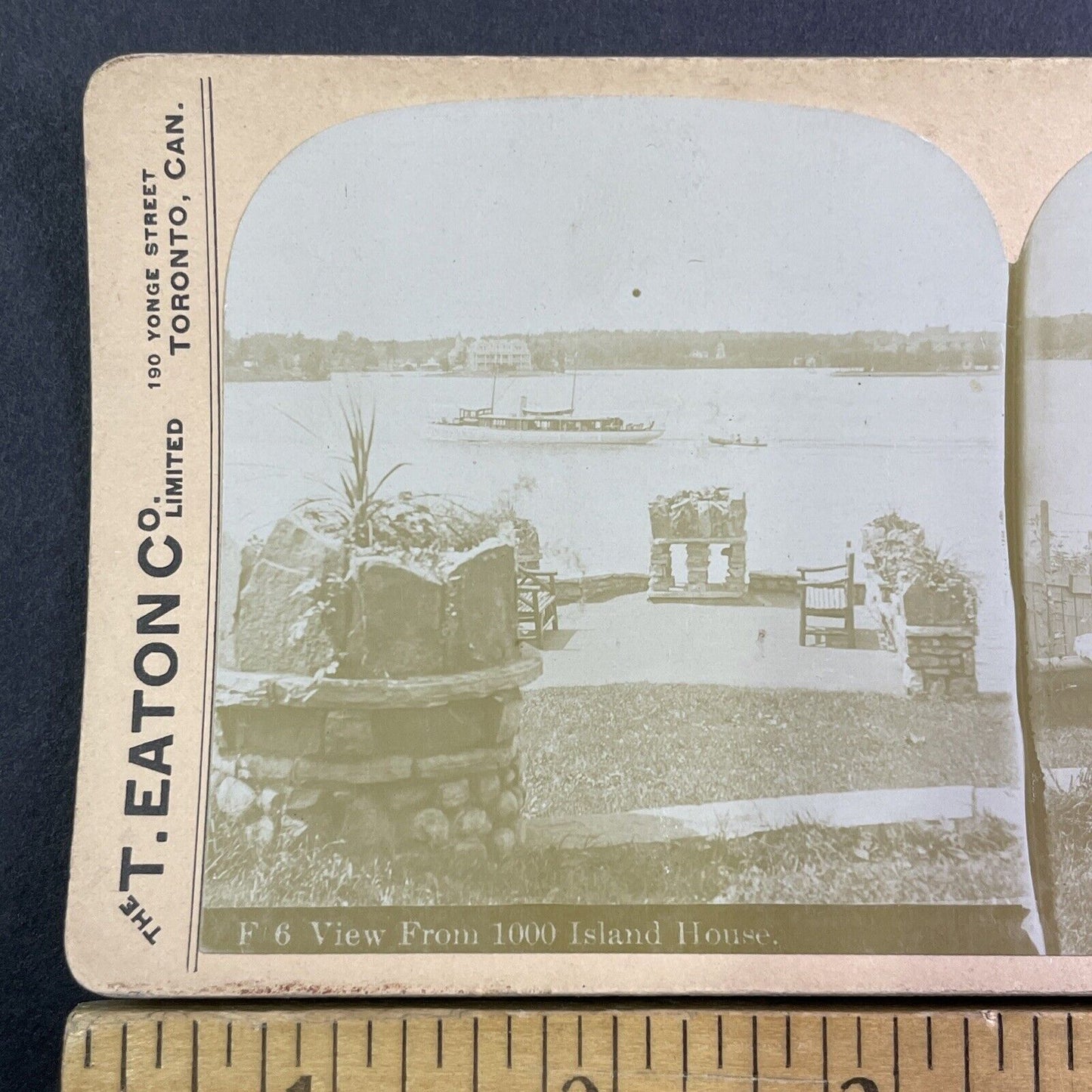 Thousand Islands House Lookout New York Stereoview Timothy Eaton c1890s Y1721