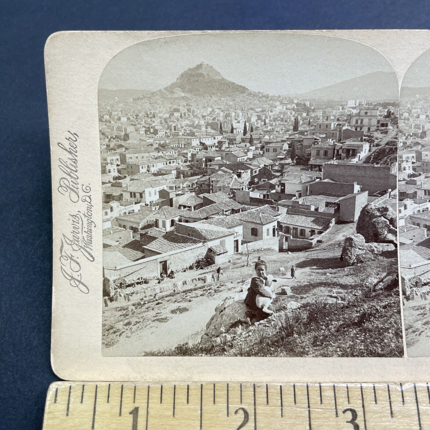 Antique 1897 Houses In Athens Greece Stereoview Photo Card V519