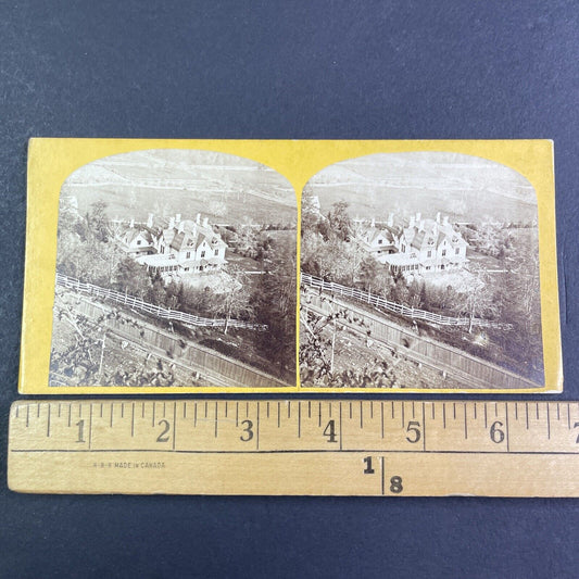 Highfield Estate Stereoview 362 Bay Street Hamilton Ontario Antique c1865 X4173