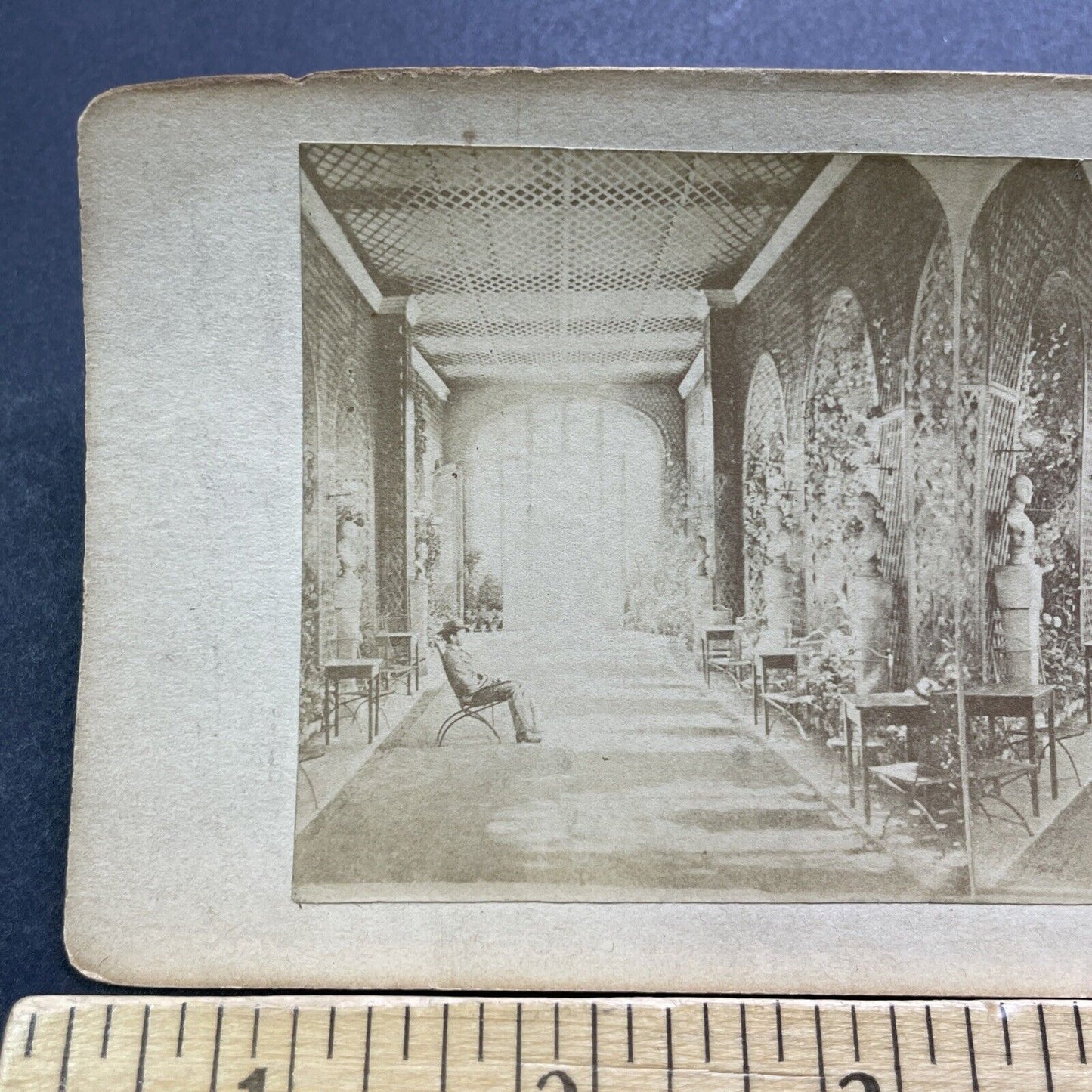 Antique 1870s Holland House Greenhouse Before Fire Stereoview Photo Card V3417