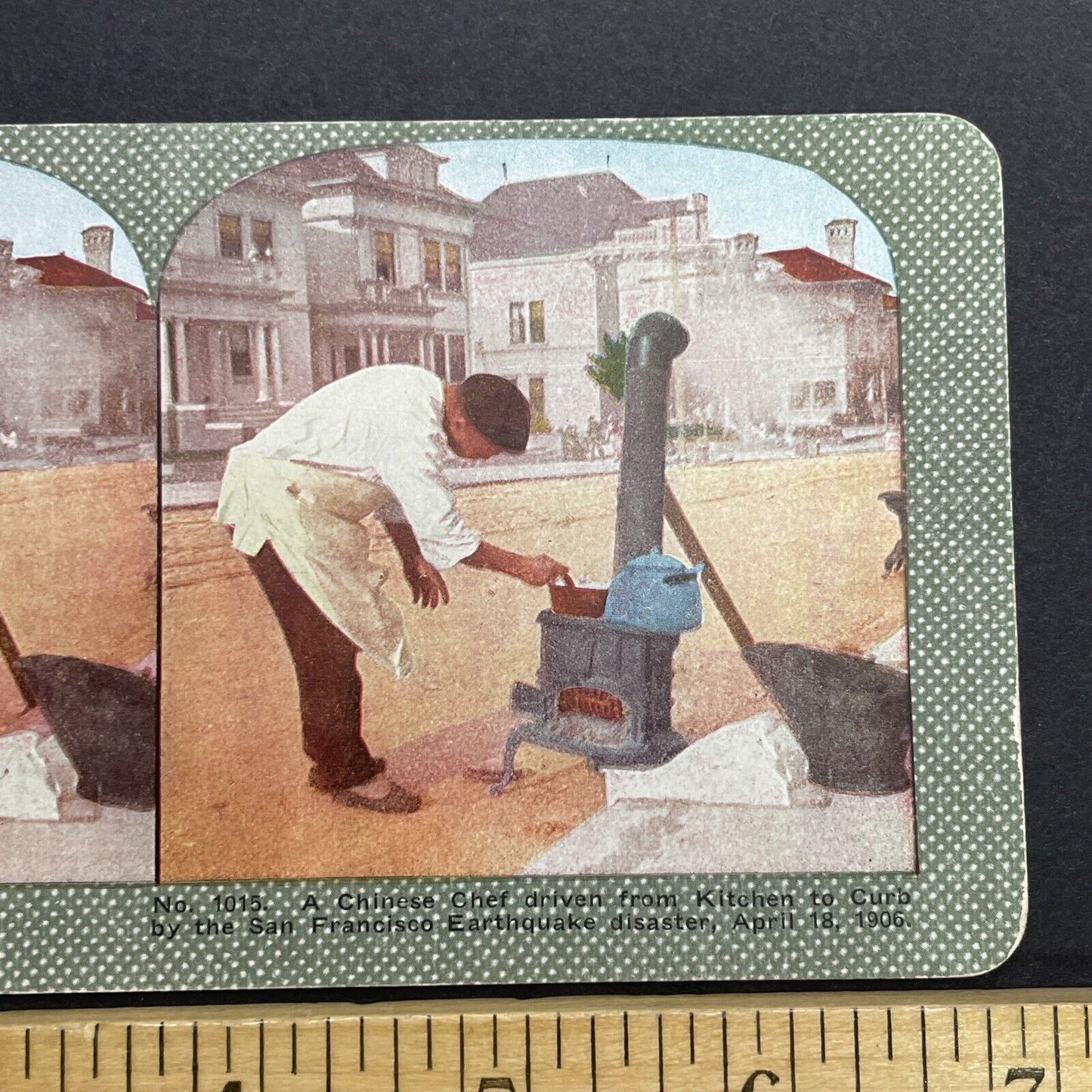 Antique 1910s San Francisco Earthquake China Town Stereoview Photo Card 2300-15