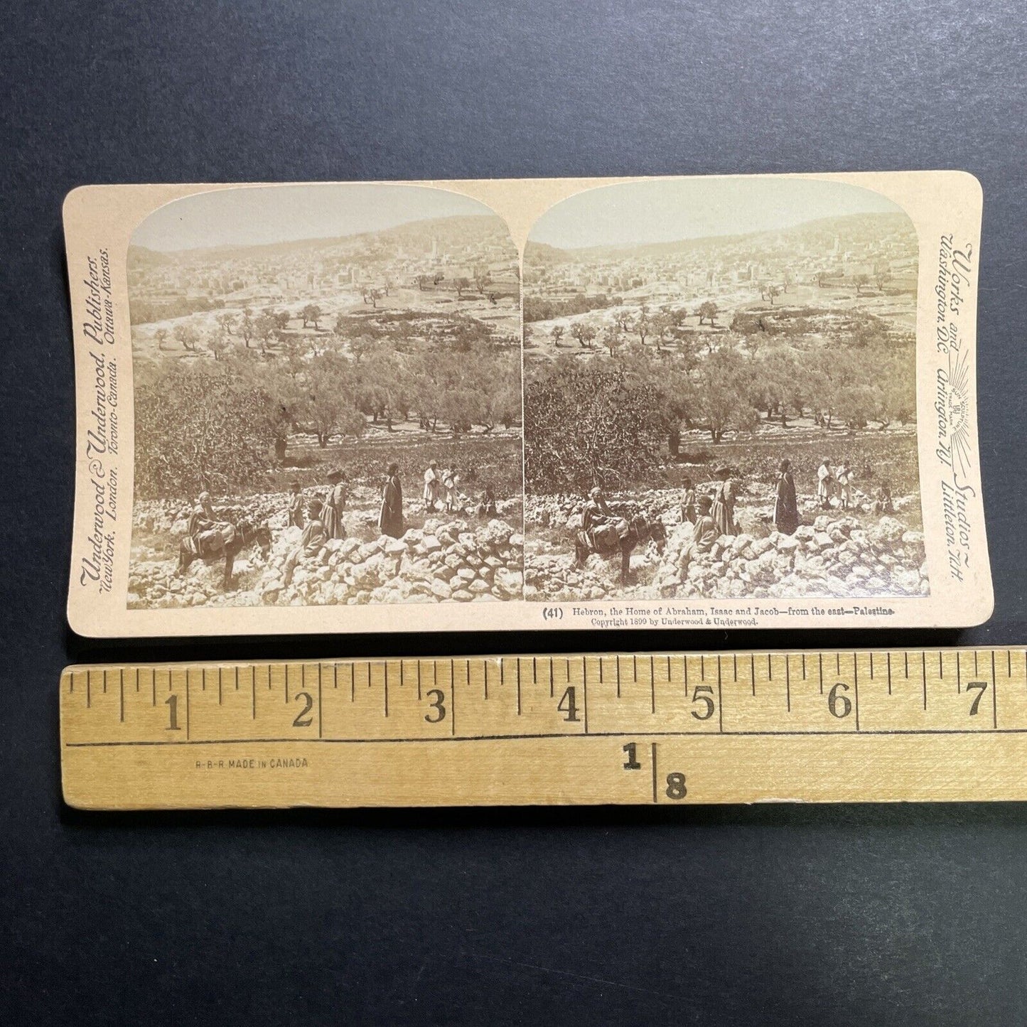 Antique 1899 City Of Hebron Israel Palestine Stereoview Photo Card P1335