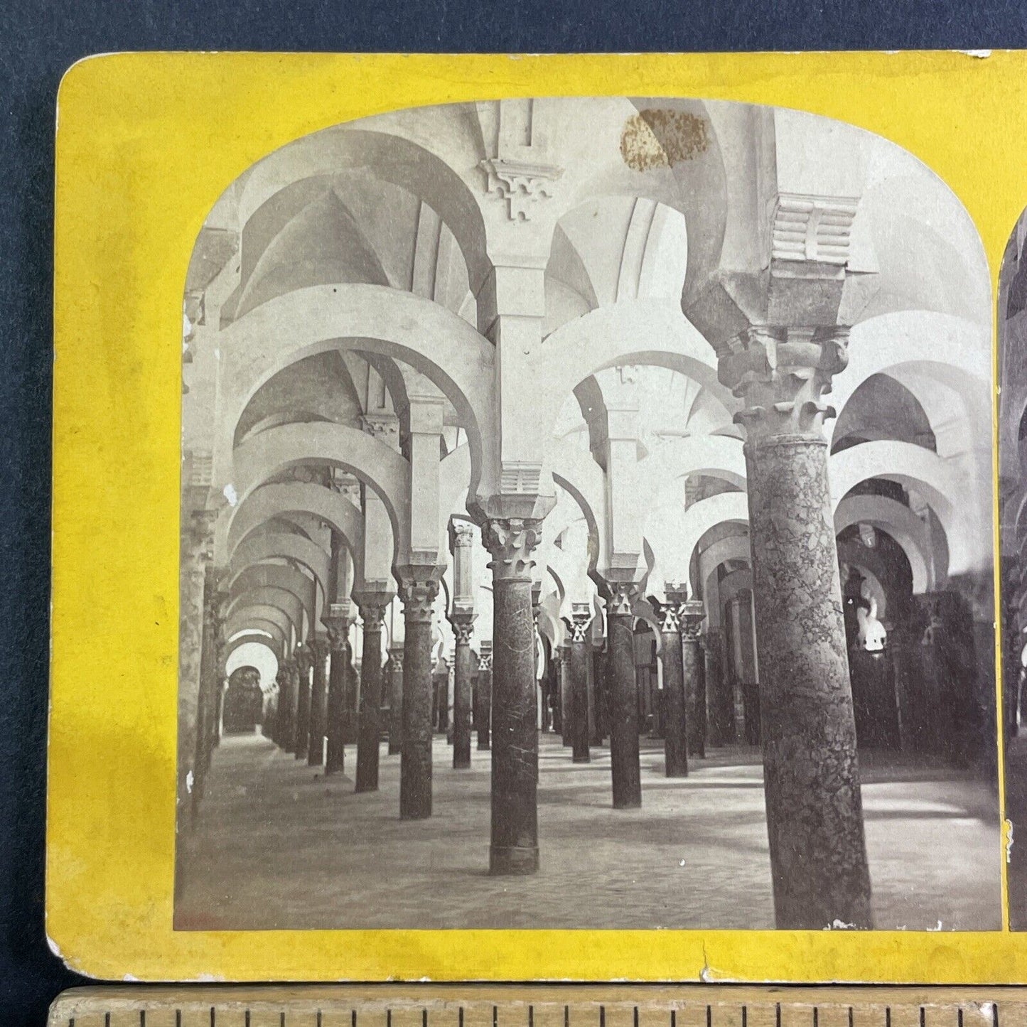 Mosque–Cathedral of Cordoba Spain Stereoview Photo Card Antique c1872 X1546