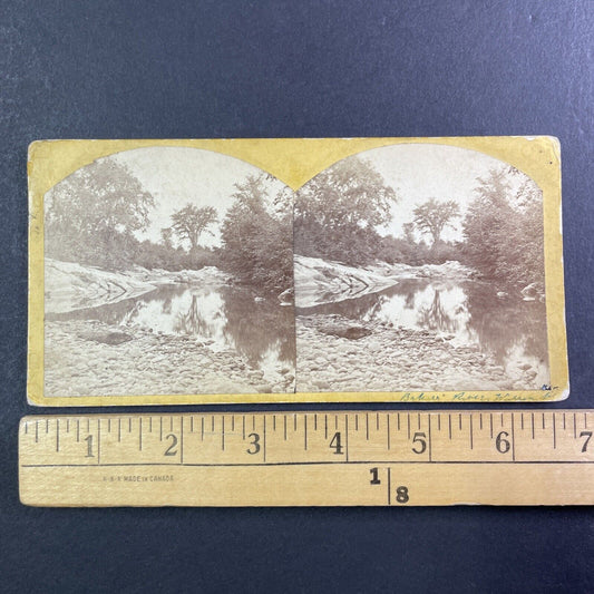 Baker River Warren New Hampshire Stereoview A.F. Clough Antique c1860s Y891