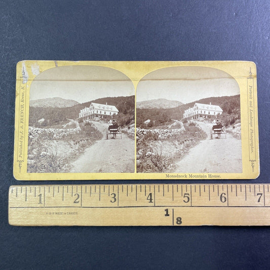 Monadnock Mountain House New Hampshire Stereoview J.A. French c1870s Y880