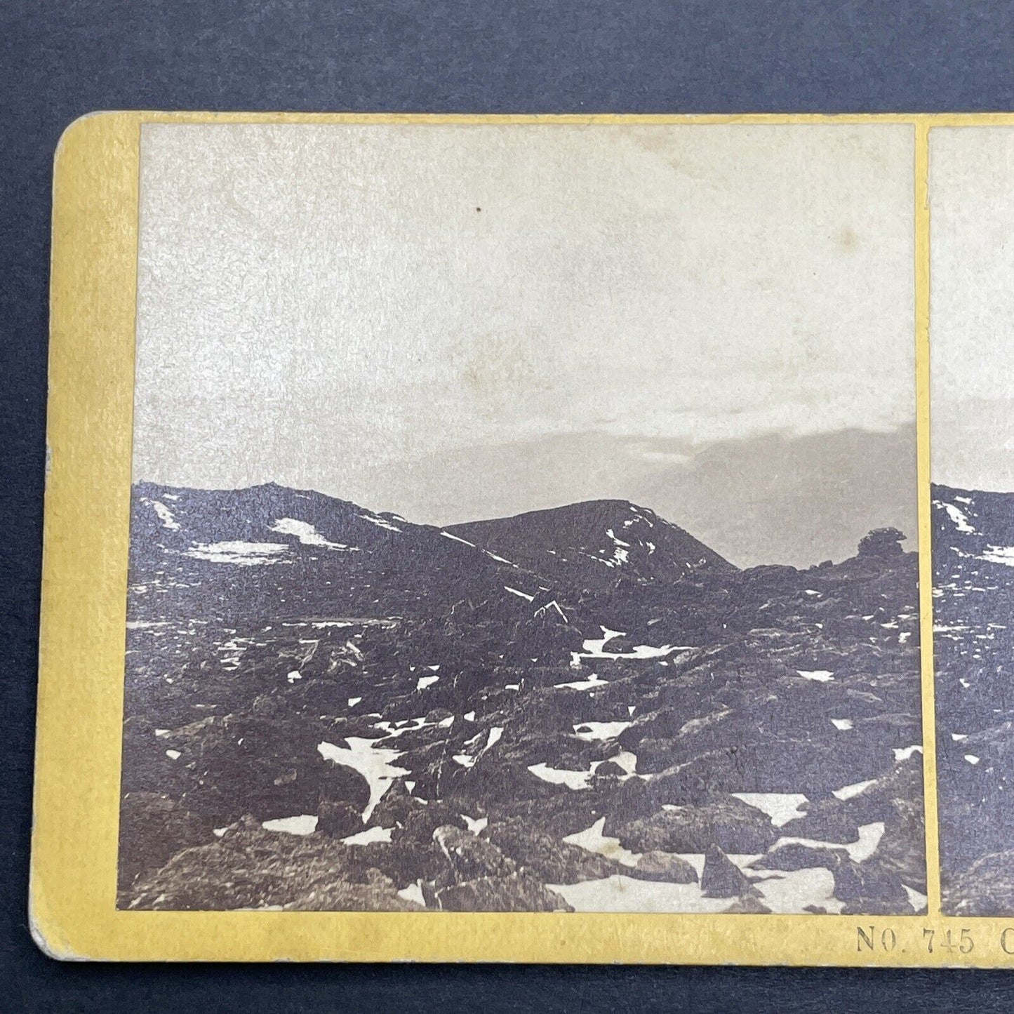 Antique 1870s First Photos Of Mount Washington Stereoview Photo Card P1158