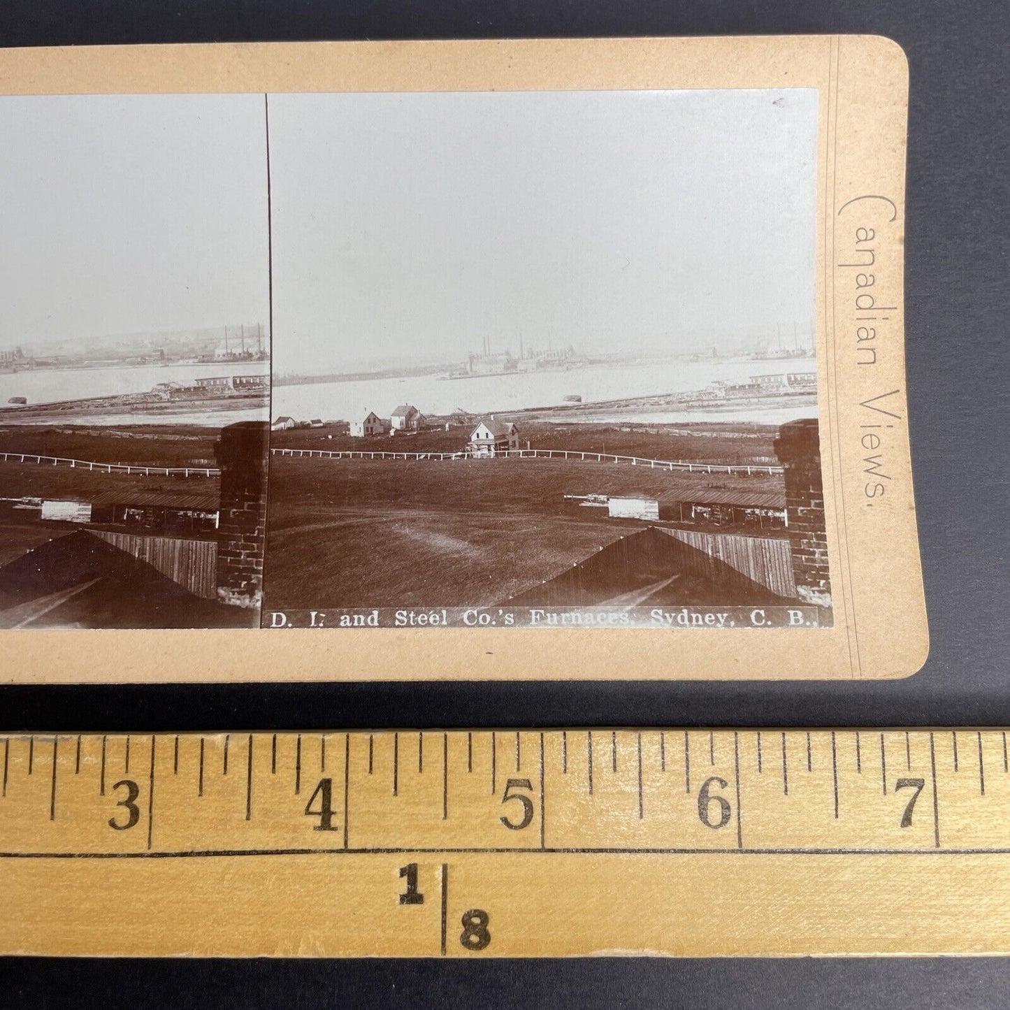 Antique 1898 Dominion Steel & Coal Cape Breton  NS Stereoview Photo Card PC879