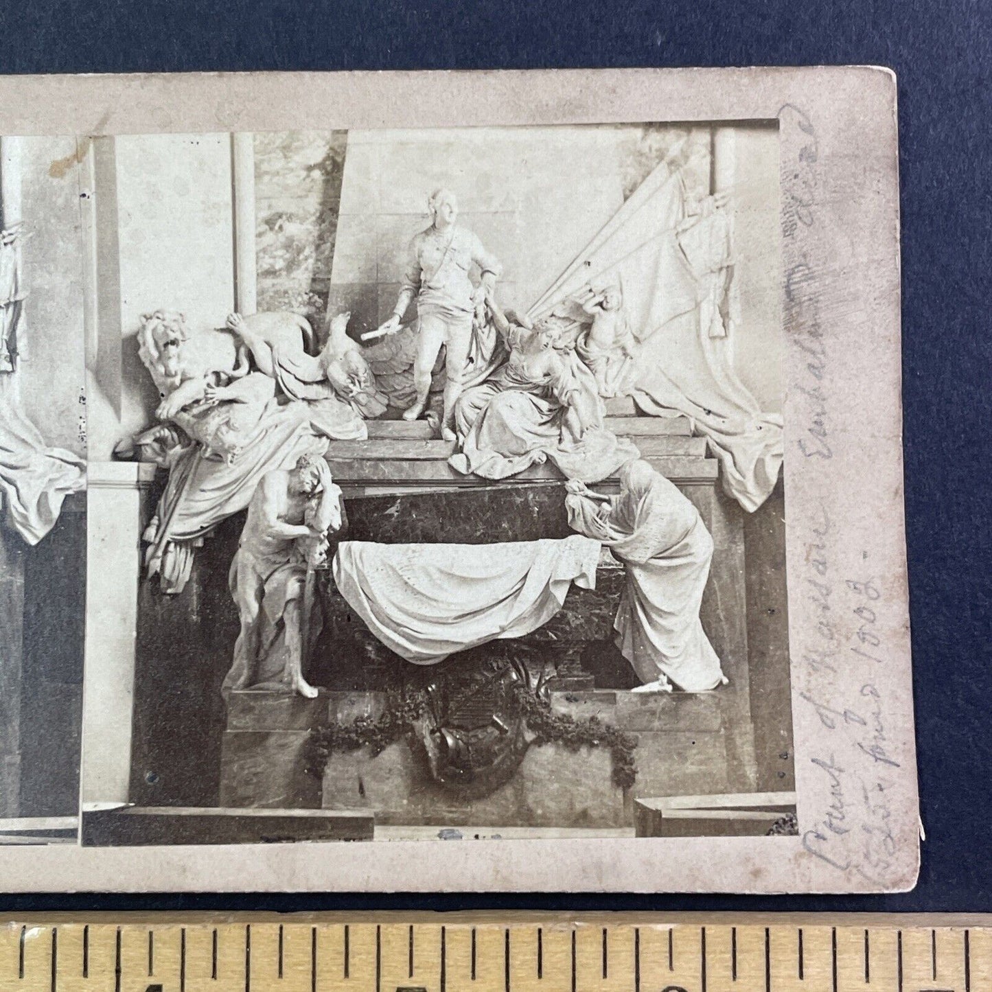 Tomb of Marshal Maurice de Saxe Stereoview Strasbourg France Antique c1867 X3784