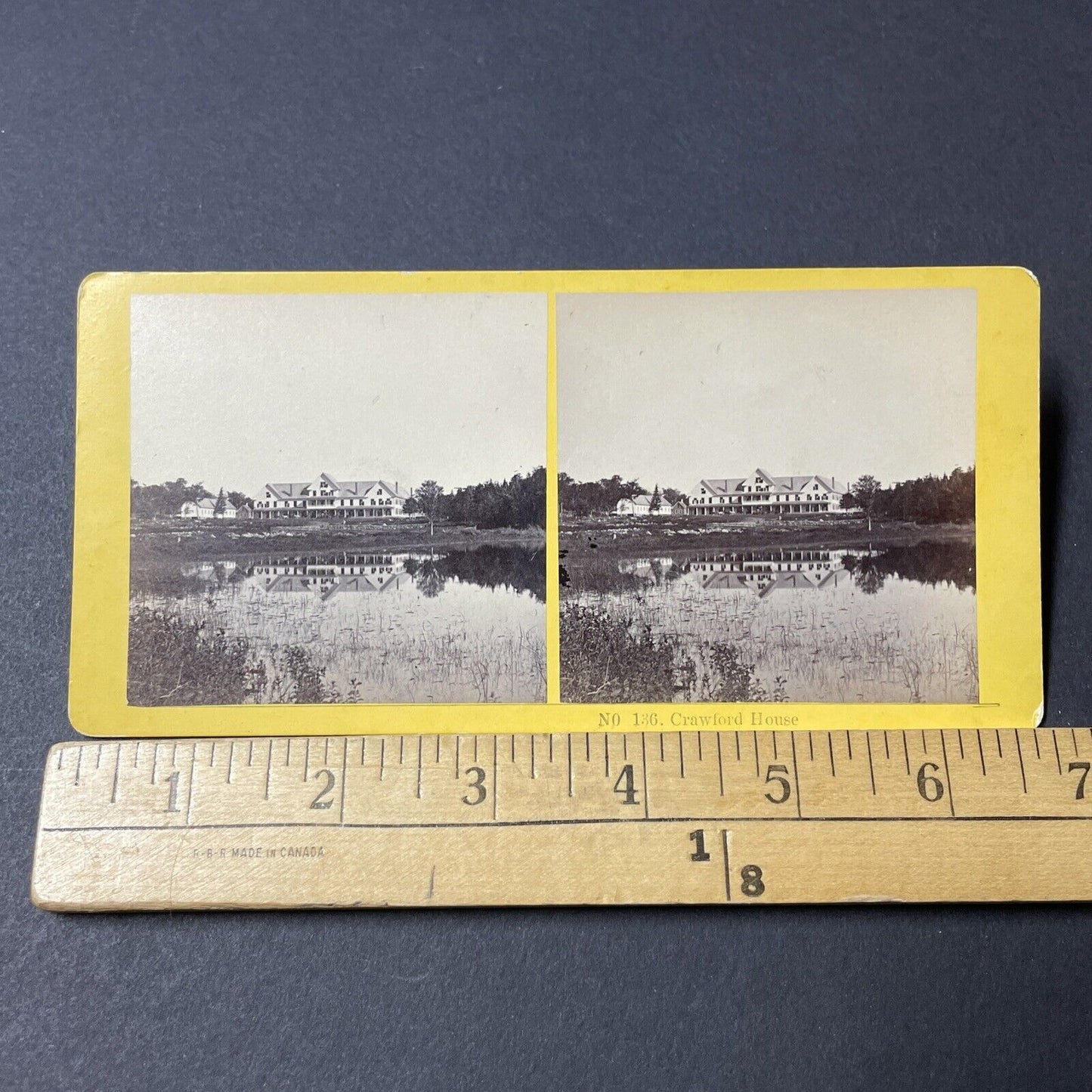 Antique 1870s Crawford House Hotel New Hampshire Stereoview Photo Card V1848