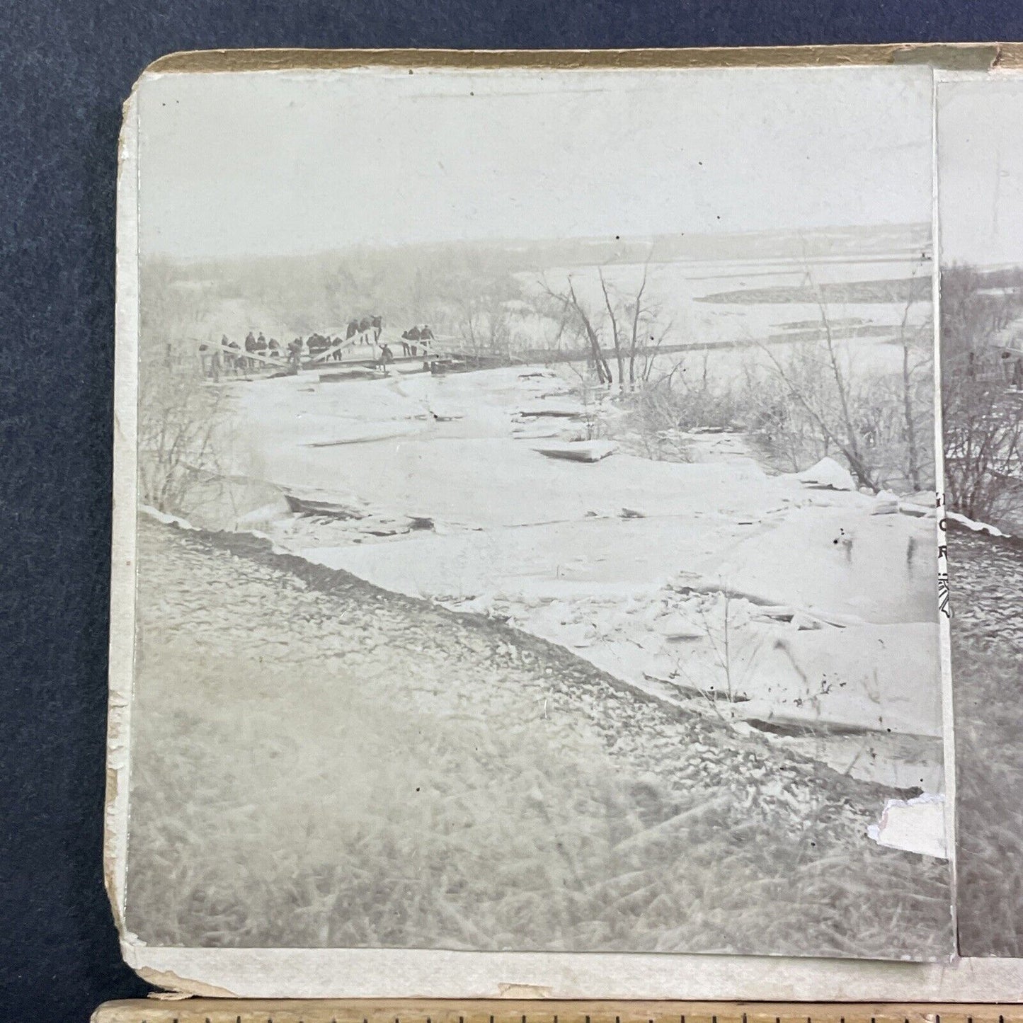 Saint John River Flood Disaster Stereoview New Brunswick Antique c1902 X2435