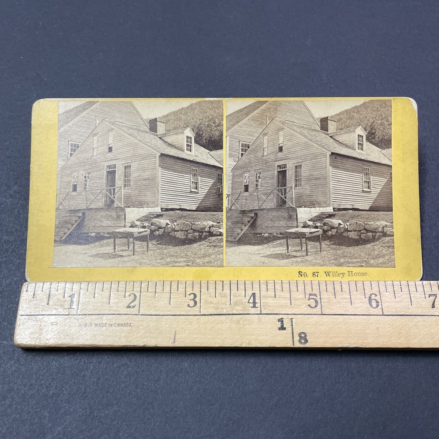 Antique 1870s The Willey House Crawford Notch NH Stereoview Photo Card V1881