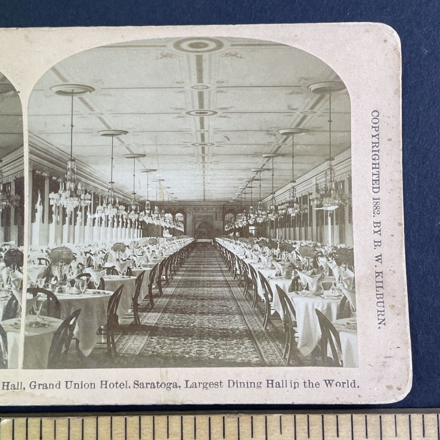 Grand Union Hotel Saratoga Springs New York Stereoview Antique c1882 X3611