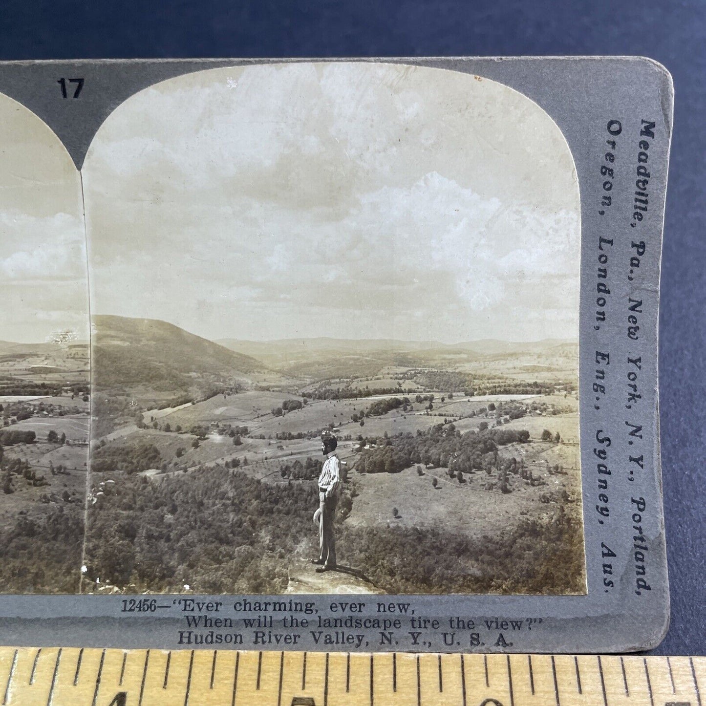 Antique 1902 Hudson River Valley Tarrytown New York Stereoview Photo Card P2206