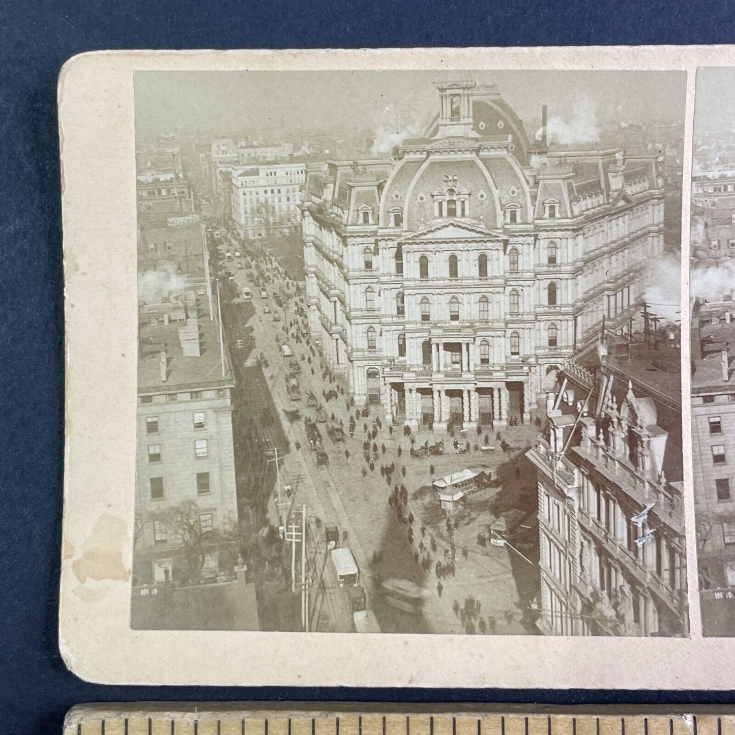 Broadway Manhattan New York City NYC Stereoview Antique c1880 X3877