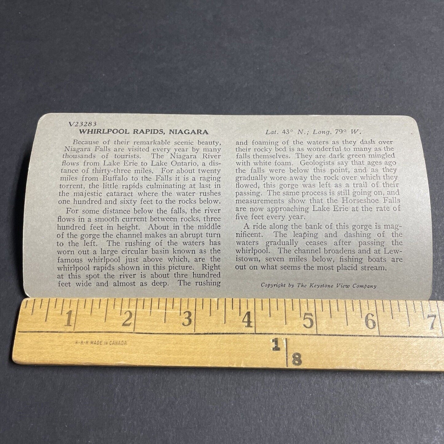 Antique 1910s Whirlpool Rapids Niagara Falls NY Stereoview Photo Card P4855