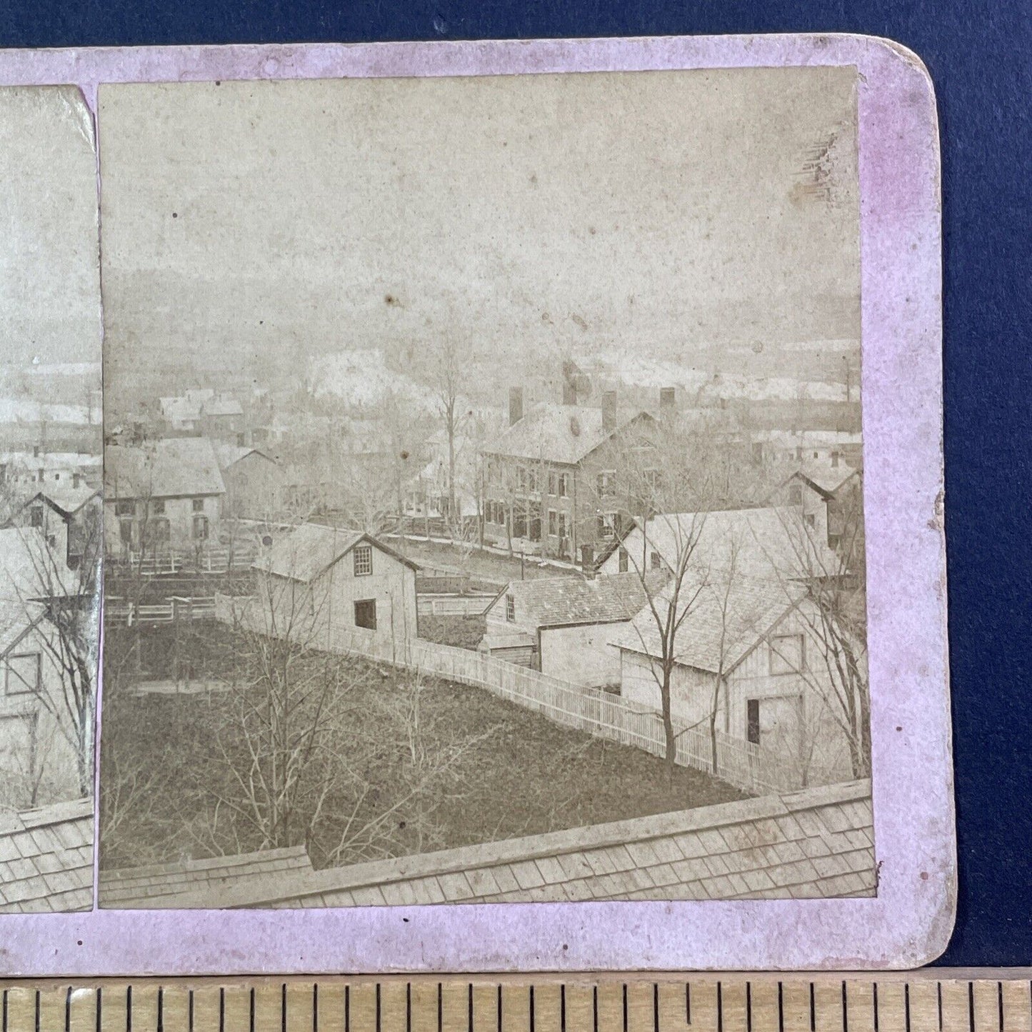 North Of Boston MA Stereoview Street Scene Photo Antique c1863 X1348