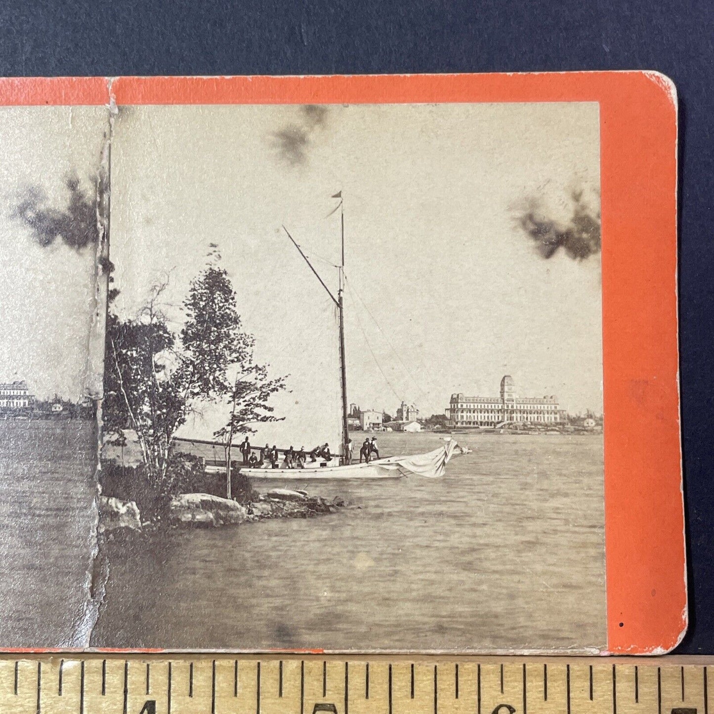 Thousand Islands House Alexandria Bay NY Stereoview Antique c1873 X1231