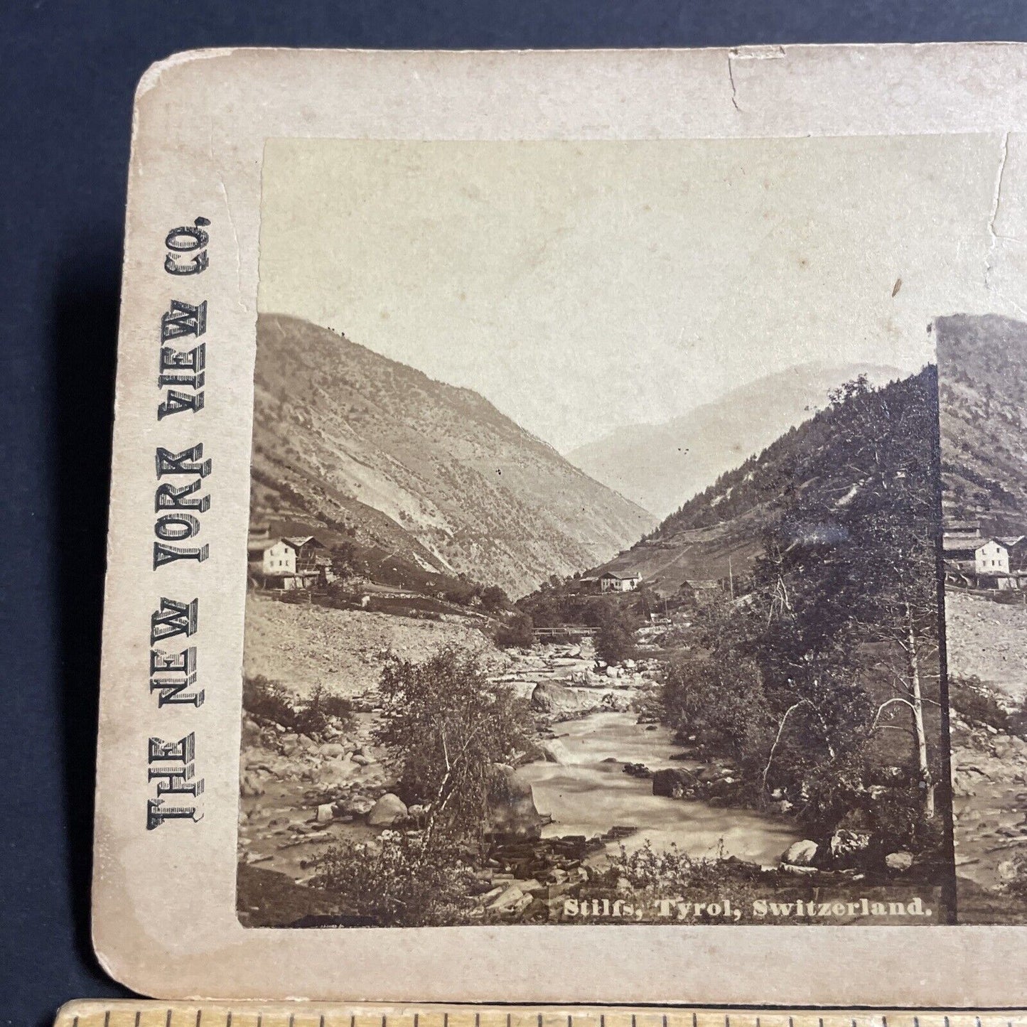 Antique 1860s Stelvio Stilfs Tyrol Tirol Italy Stereoview Photo Card P5527