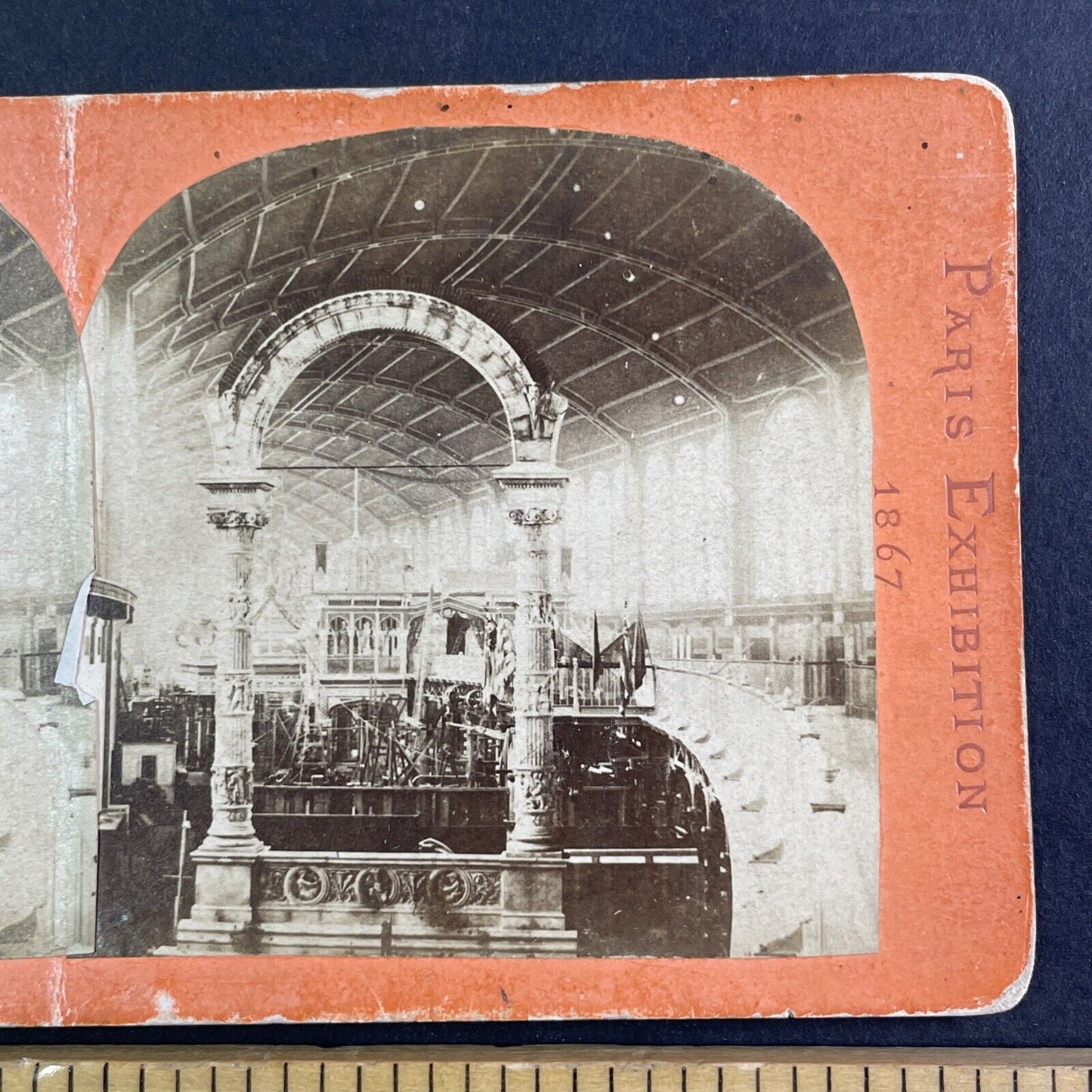 English Industrial Inventions Stereoview Paris Exposition Antique c1867 X4169