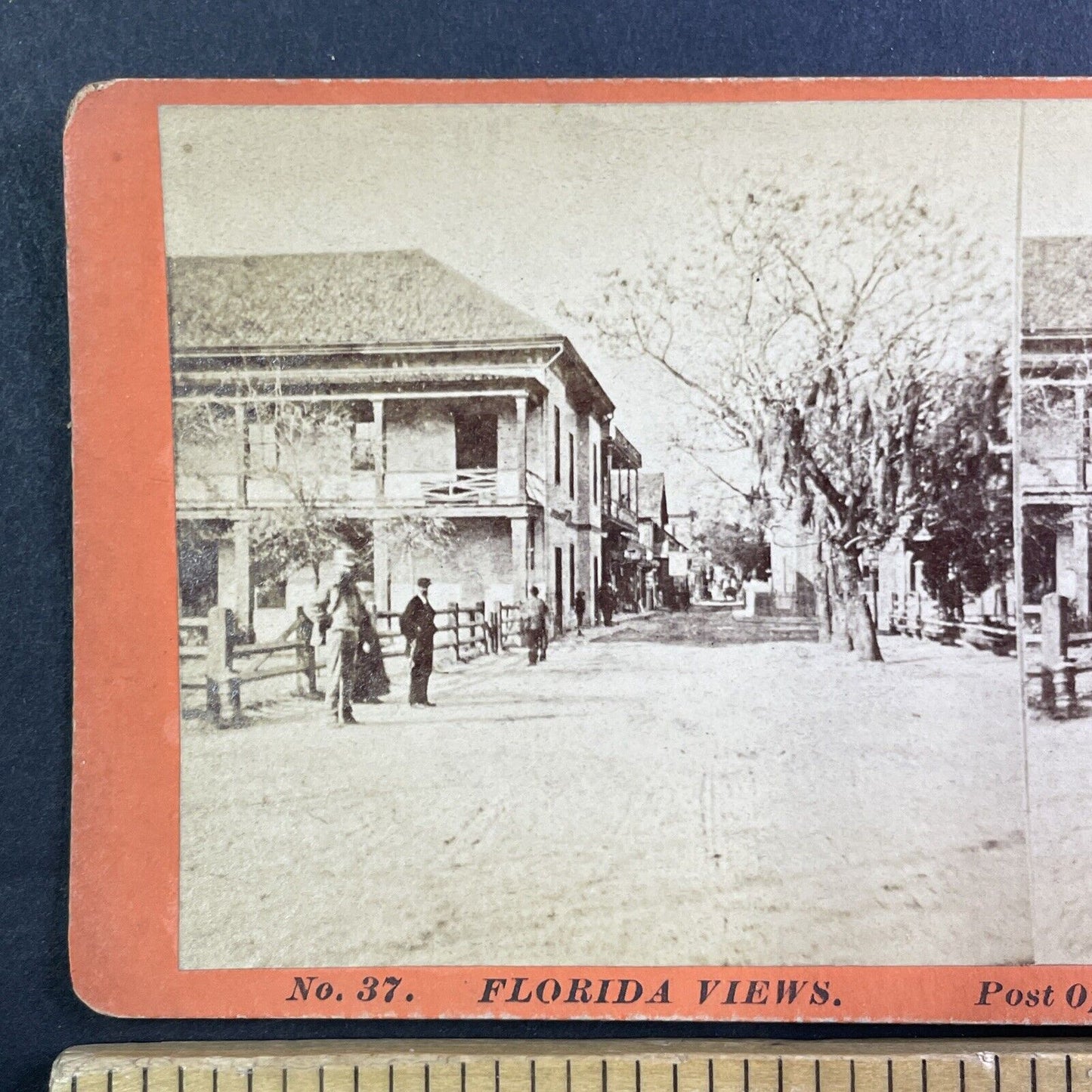 USPS Post Office Stereoview St. Augustine Florida Antique c1870s Y078