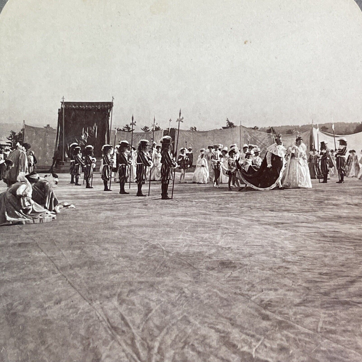 Henry IV Re-enactment Festival Quebec City Canada Stereoview c1908 Y1726