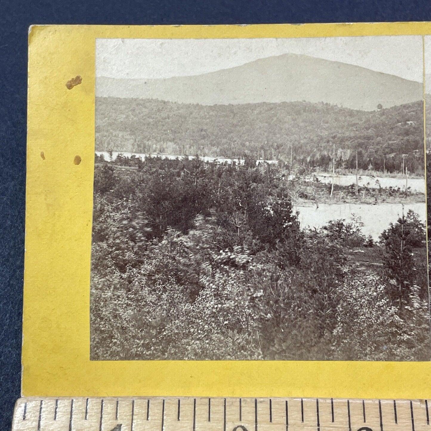 Antique 1860s Mount Kearsarge Wilmot NH Stereoview Photo Card V2132