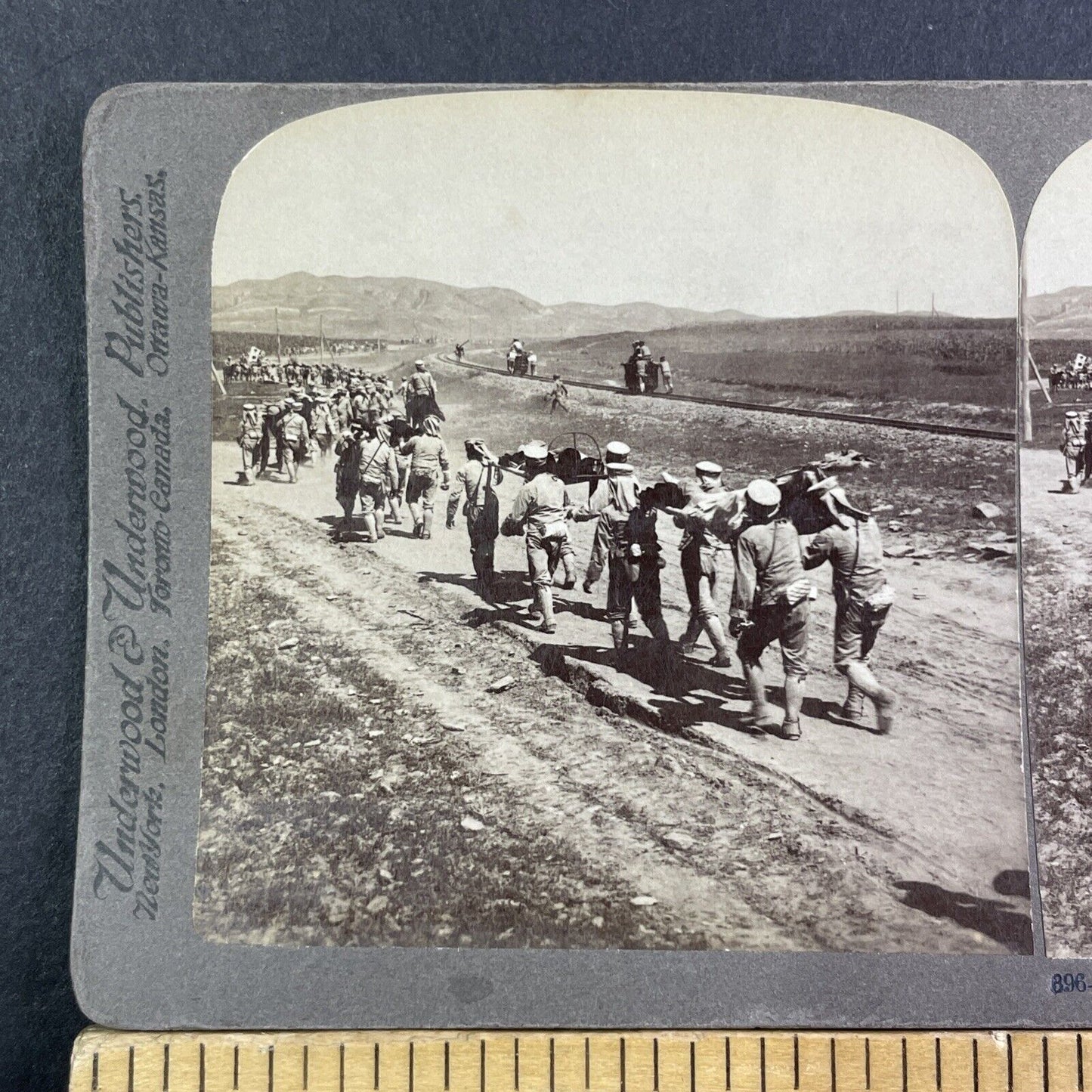 Japanese Solder Dead Injured Stereoview Russo-Sino War Antique c1904 X3882