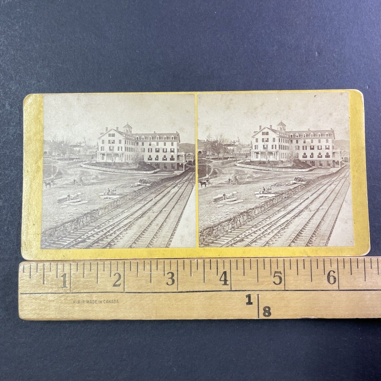 Pemigewasset House And Railroad NH Stereoview Photo Card Antique c1870 X933