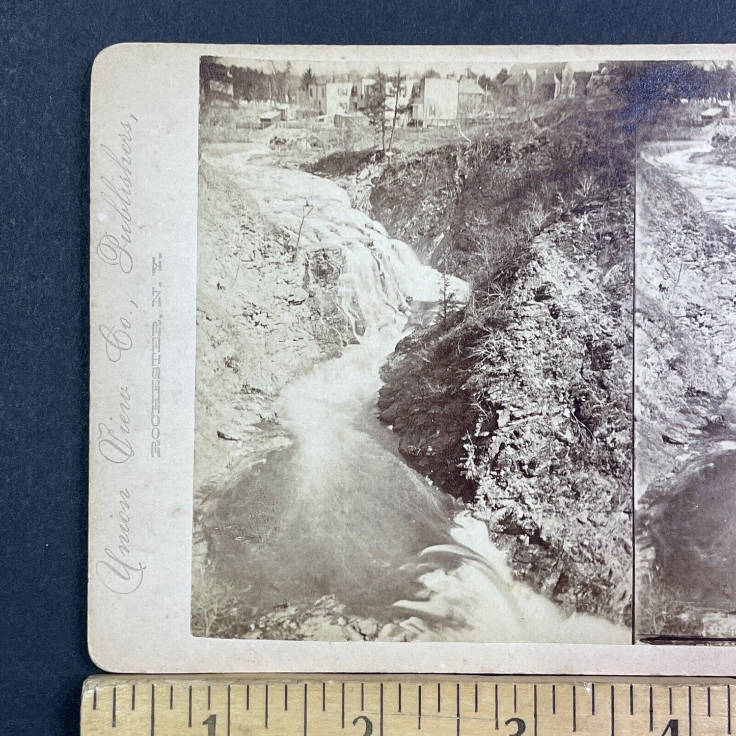 Mount Ida Falls Posetenkill Waterfall Stereoview Troy New York c1880s Y999