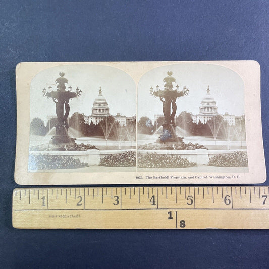 Fountain of Light and Water Stereoview Washington D.C. Antique c1880 X4120