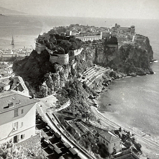 Antique 1910s The Prince's Castle In Monaco Stereoview Photo Card P5179