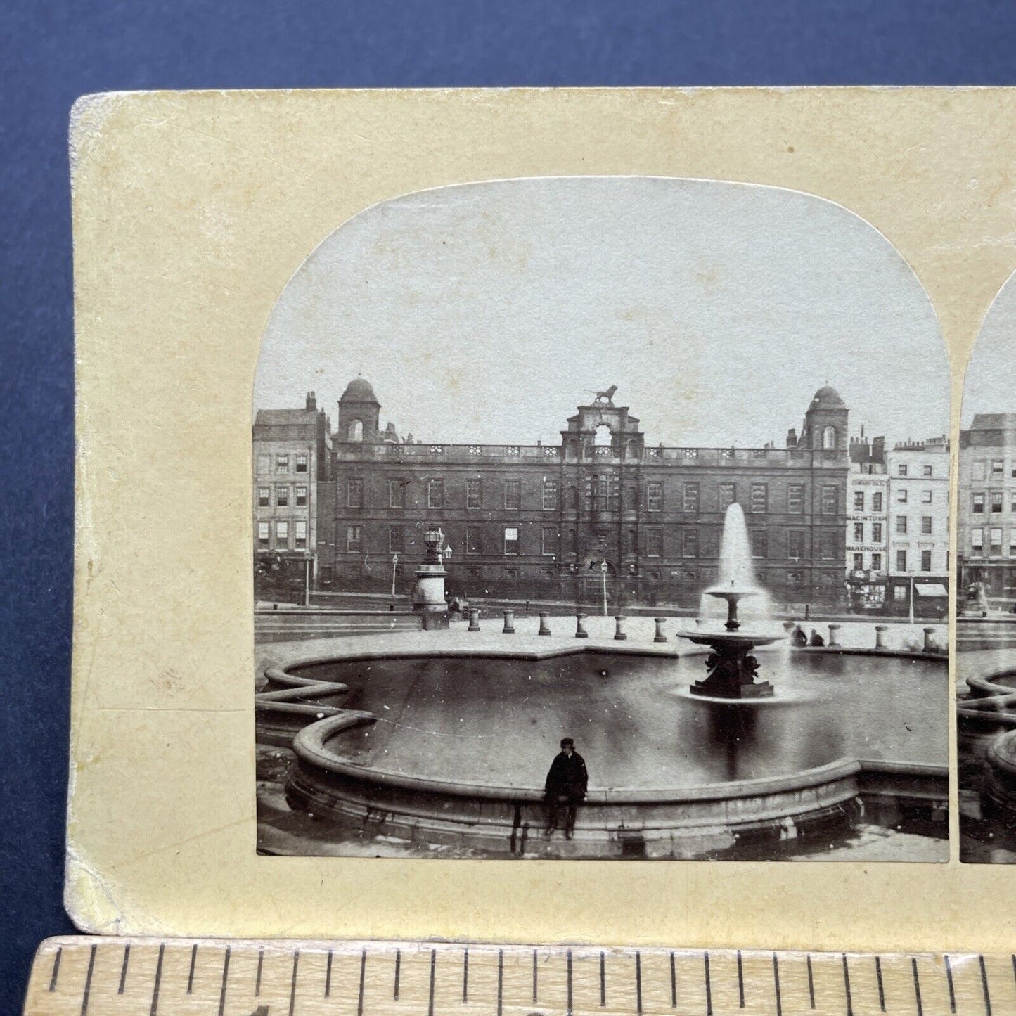 Antique 1860s Northumberland House London England Stereoview Photo Card P2465