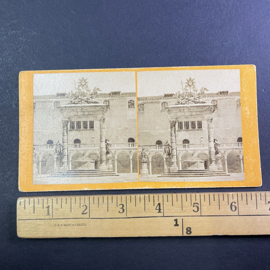 Doge's Palace Venice Italy Stereoview Courtyard Antique c1870 X3748