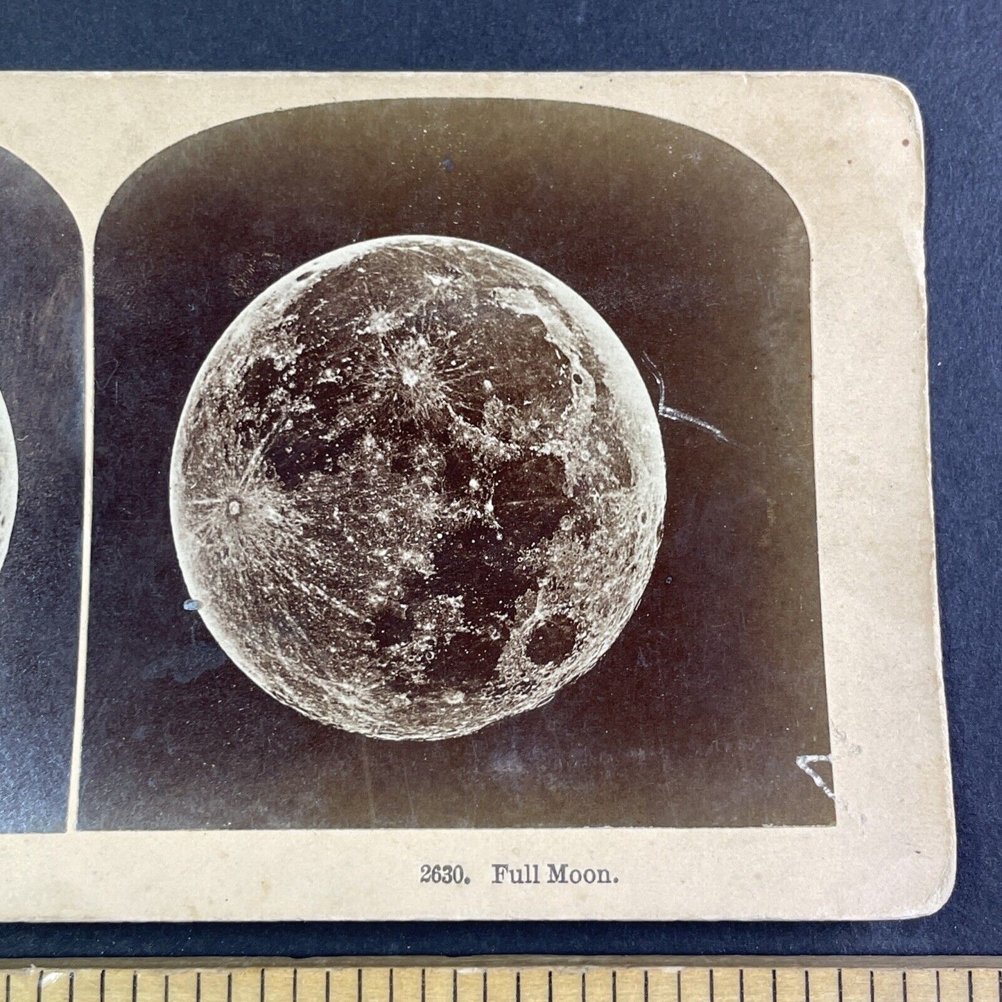 A Full Moon Stereoview (Photo Taken Over 2 Month Period) Antique c1880 X4108