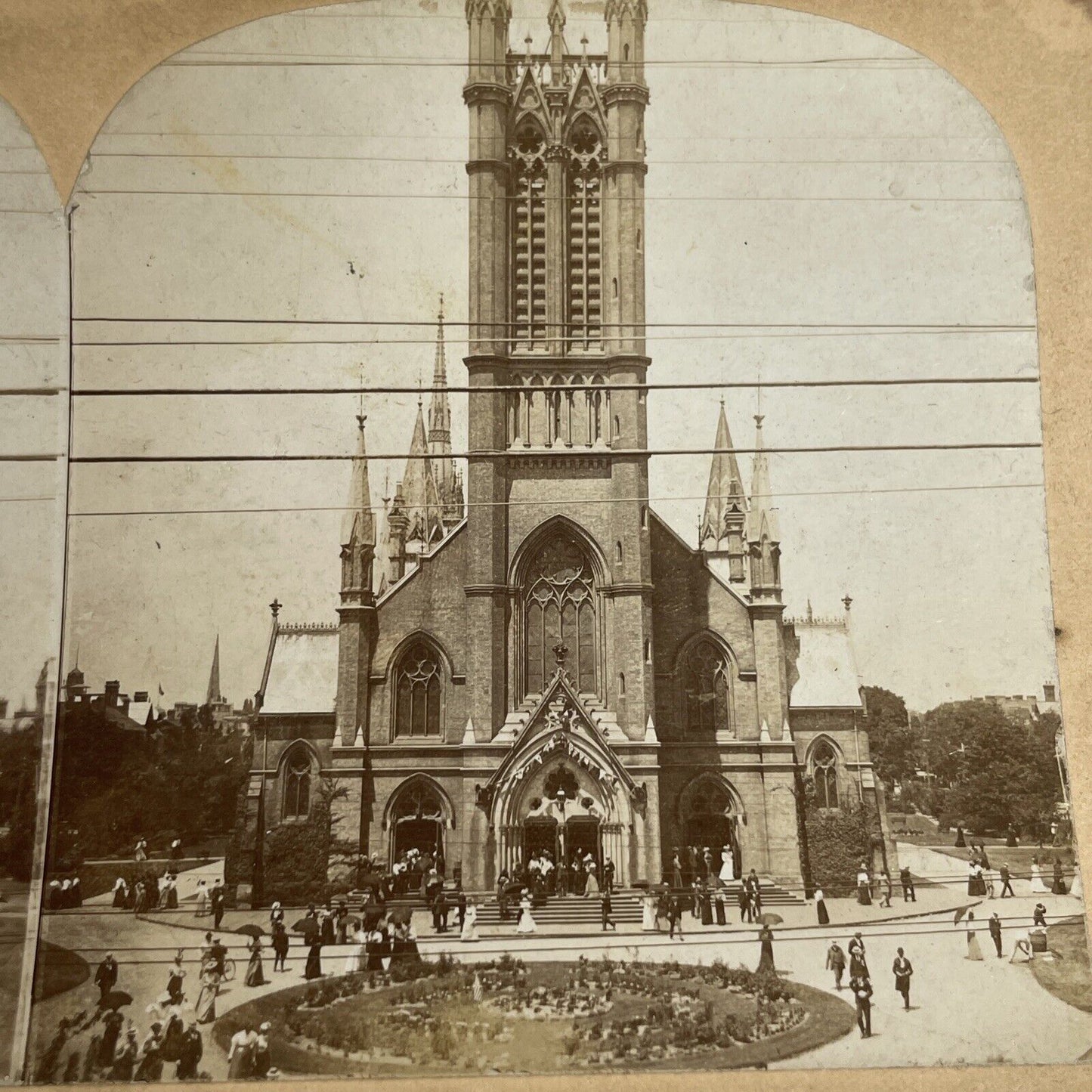 Antique 1897 Metropolitan Church Queen St Toronto Ontario Stereoview Photo PC613