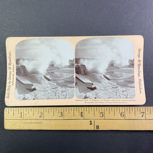 Niagara Falls Covered Stairs Stereoview George and Rawlings c1901 Y1455