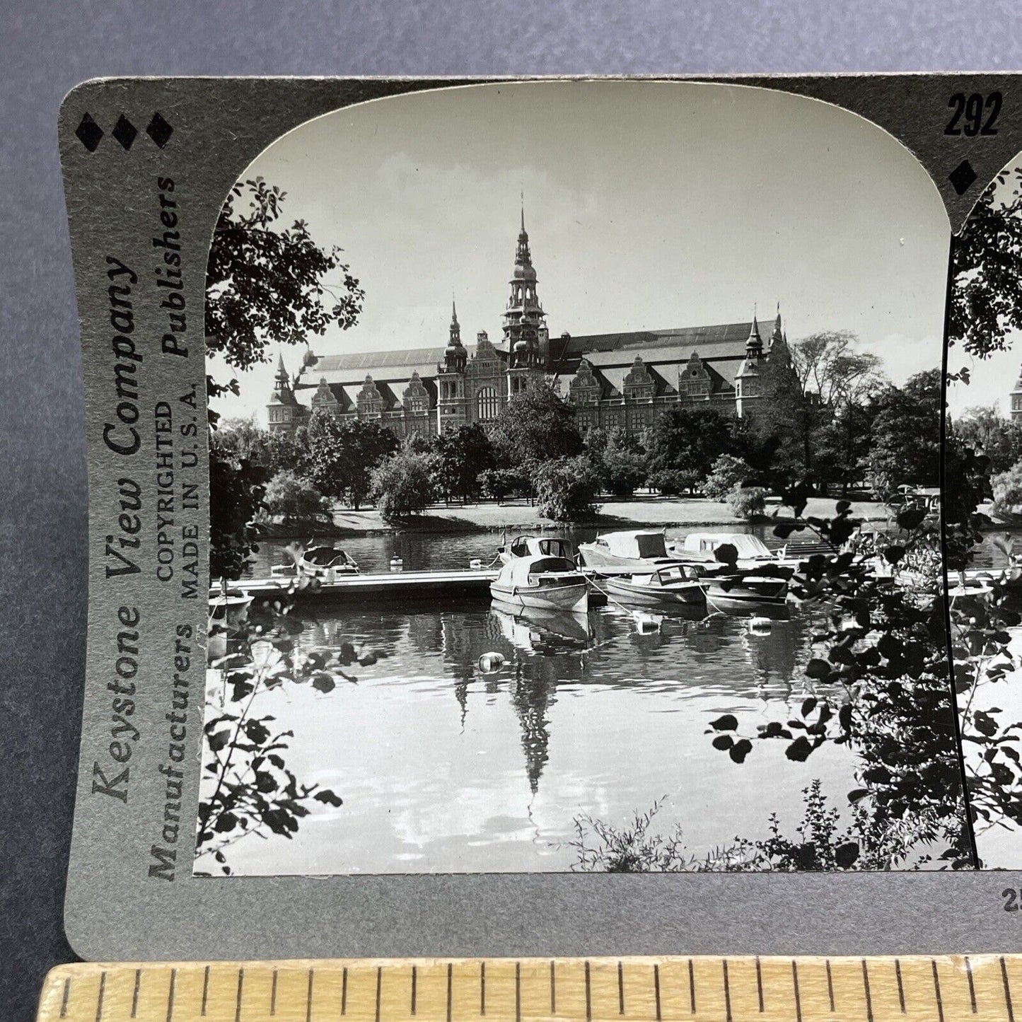 Antique 1920s Nordiska Museum Stockholm Sweden Stereoview Photo Card V3003