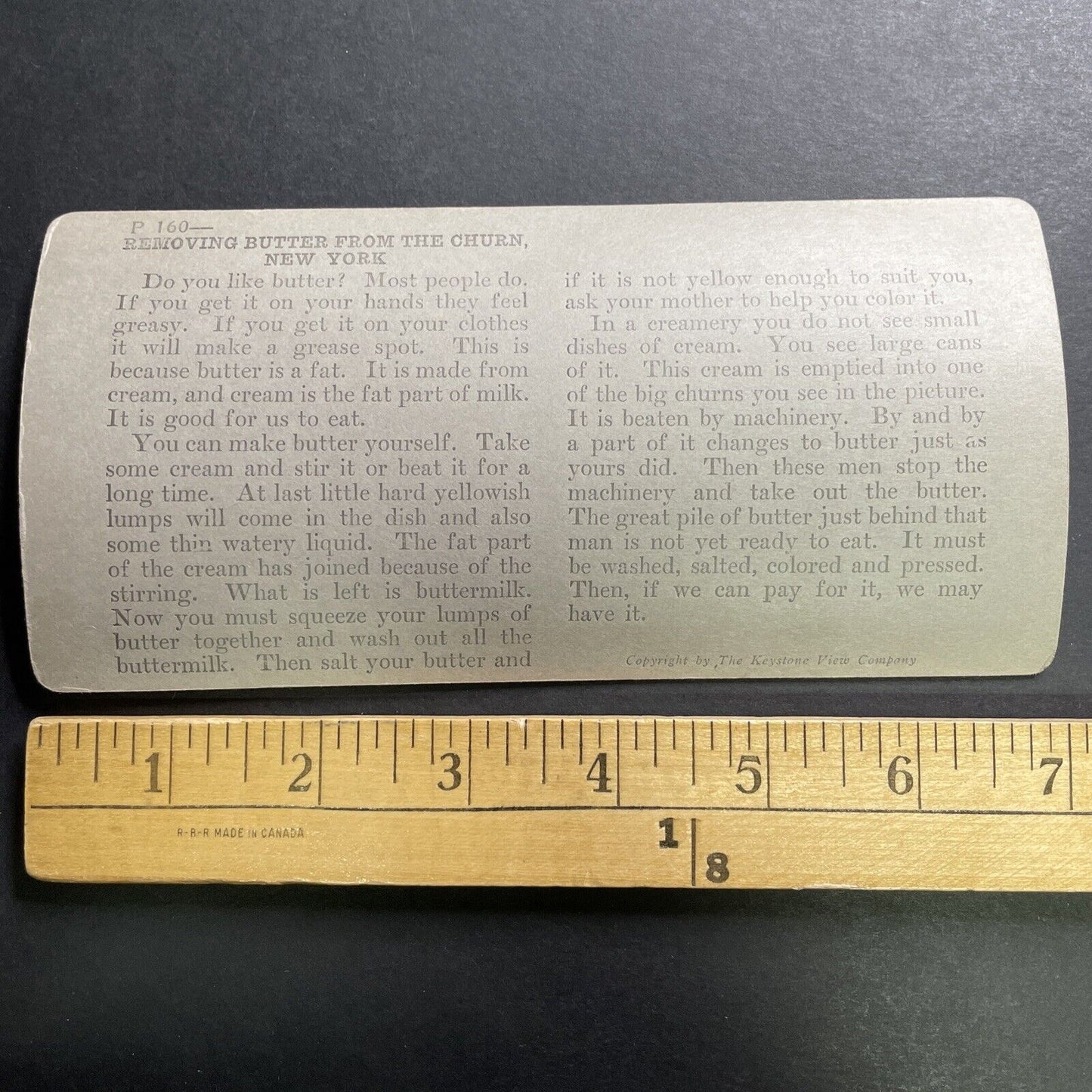 Antique 1918 Butter Factory Cohocton Creamery NY Stereoview Photo Card P1447