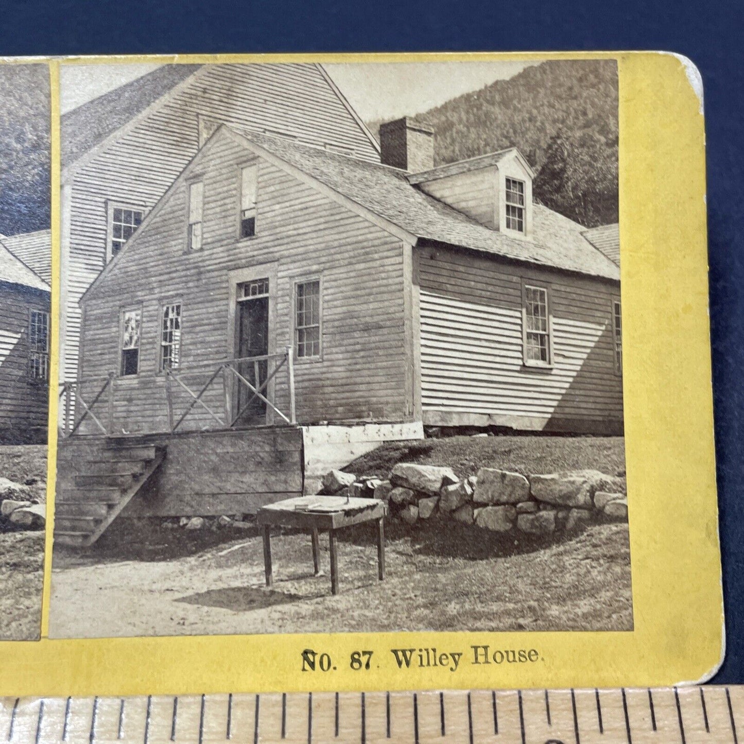 Antique 1870s The Willey House Crawford Notch NH Stereoview Photo Card V1881
