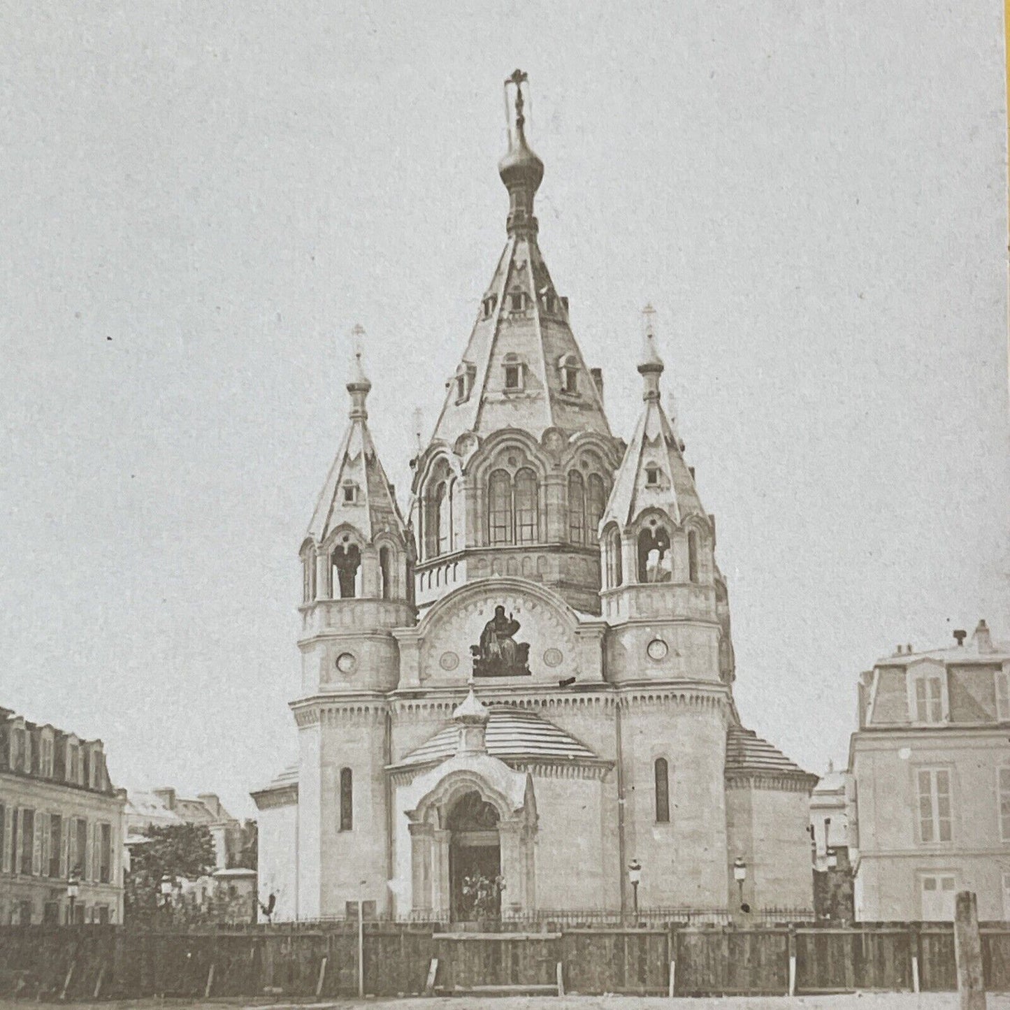 Alexander Nevsky Russian Orthodox Church Paris Stereoview Antique 1861 X3846