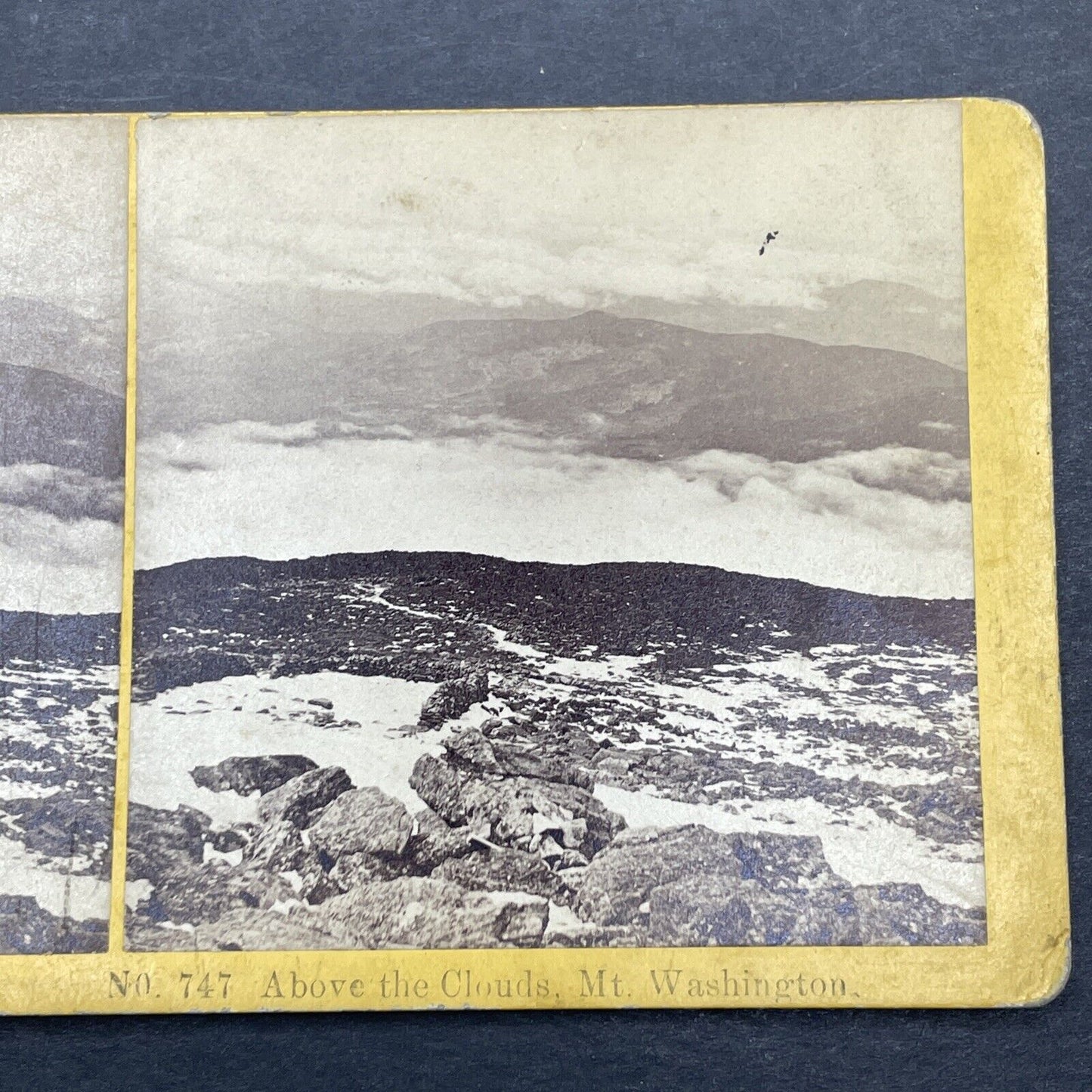 Antique 1870s First Photos Of Mount Washington Stereoview Photo Card P1160