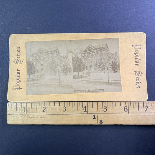 Buffalo General Hospital Stereoview Buffalo New York Antique c1880 X1302