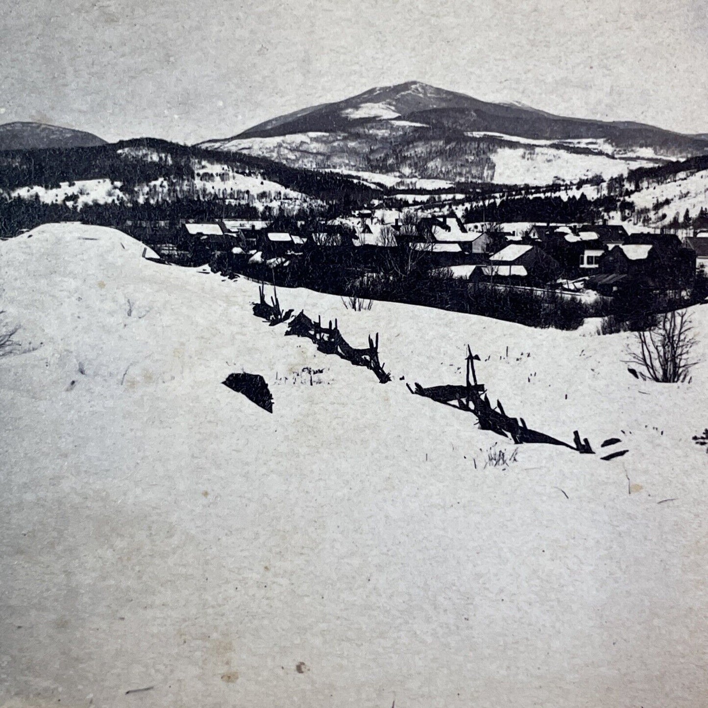 Village of Warren New Hampshire Stereoview A.F. Clough Daniel Kidder c1860s Y888