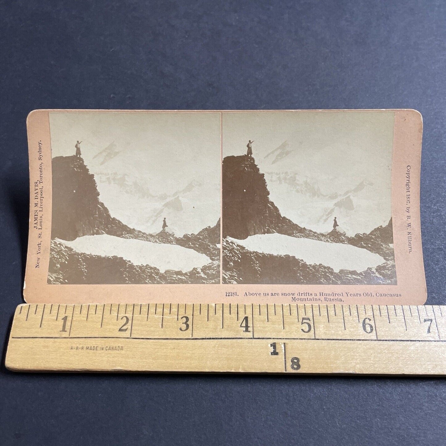 Antique 1897 Mount Kazbek Georgia Russia Mountain Stereoview Photo Card P5085