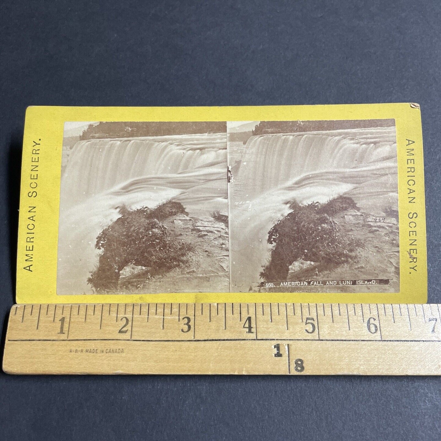 Antique 1870s Niagara Falls And Luna Island Stereoview Photo Card P4791